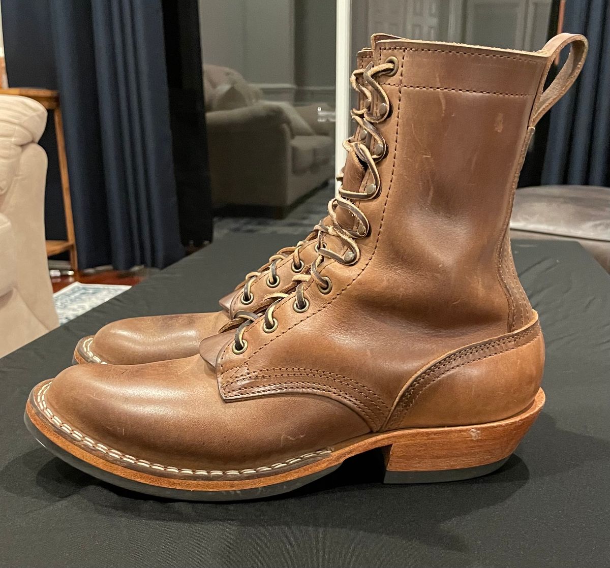 Photo by affa43 on March 6, 2024 of the Nicks Packer in Horween Natural Chromexcel.