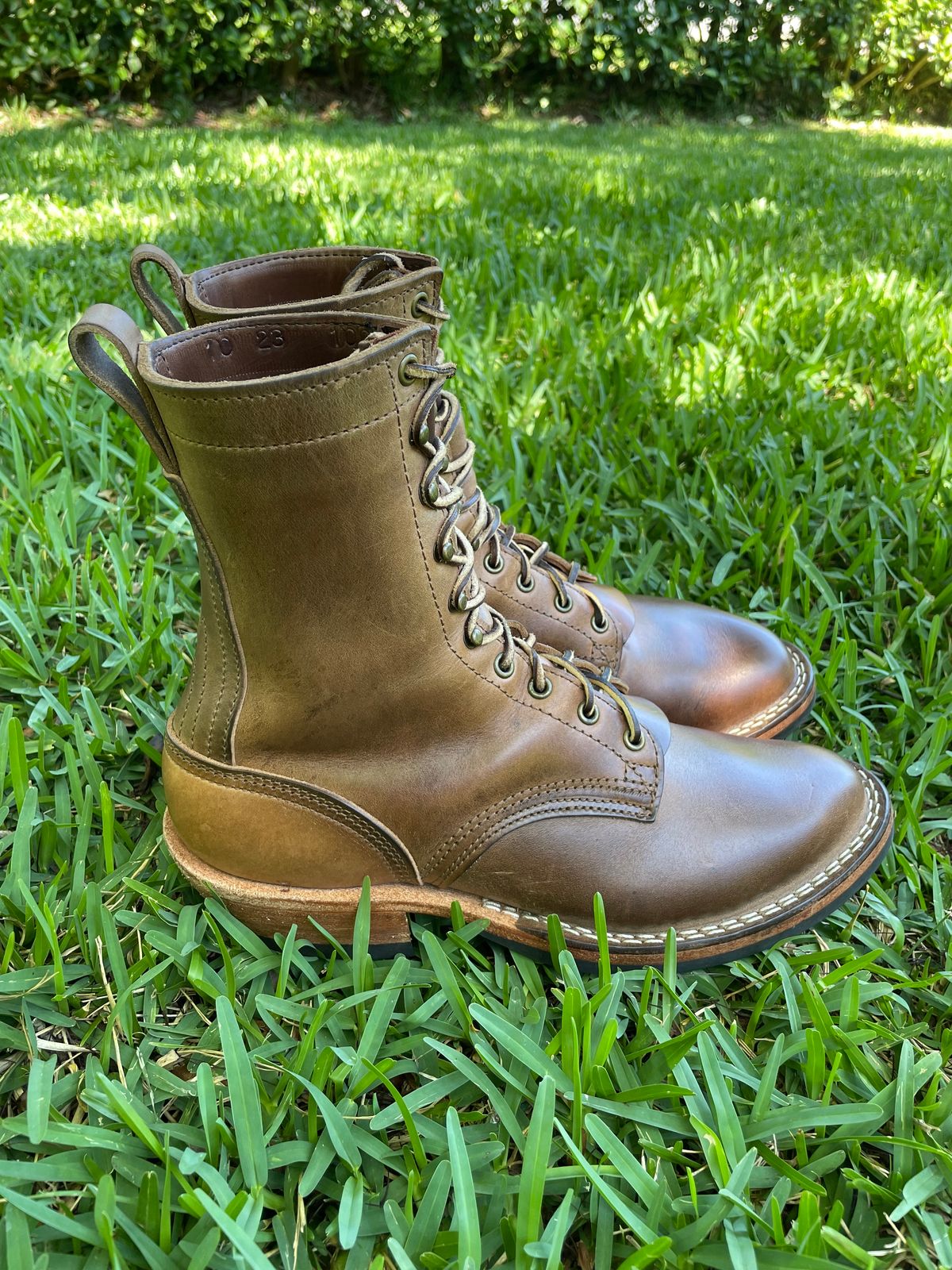 Photo by affa43 on April 5, 2024 of the Nicks Packer in Horween Natural Chromexcel.