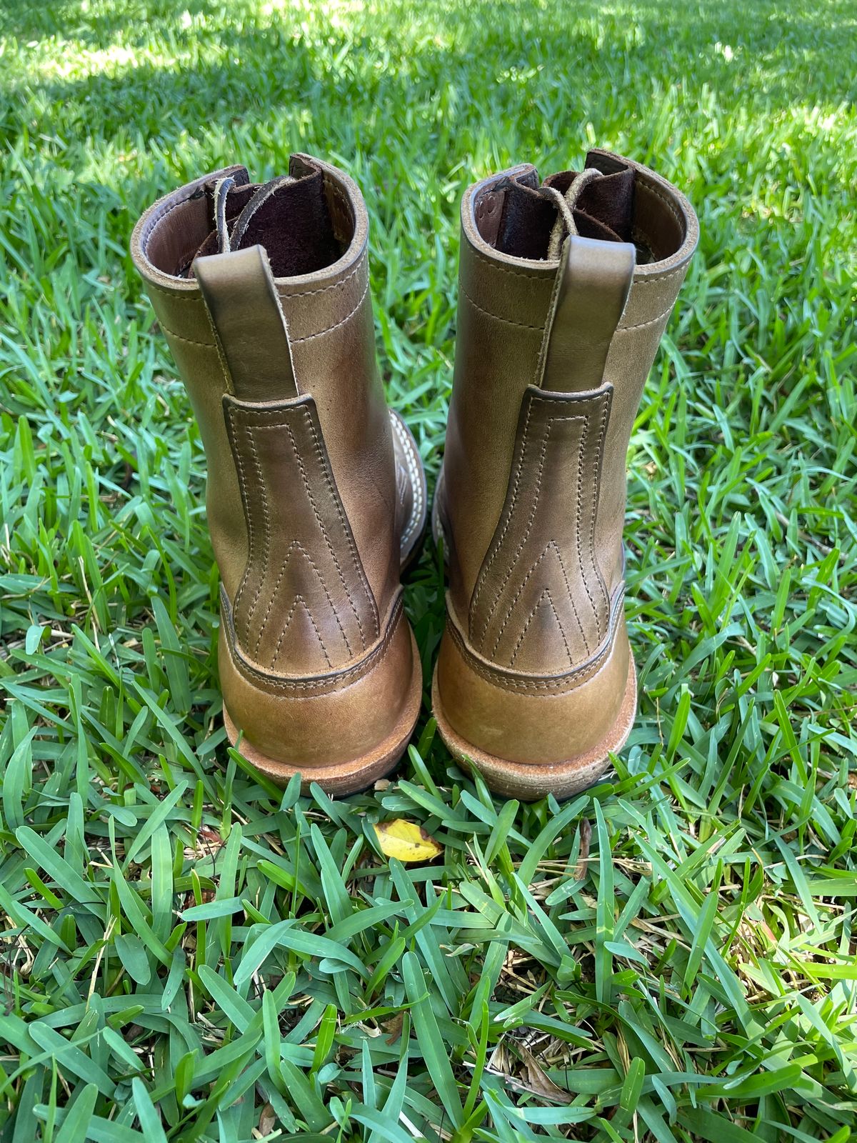 Photo by affa43 on April 5, 2024 of the Nicks Packer in Horween Natural Chromexcel.