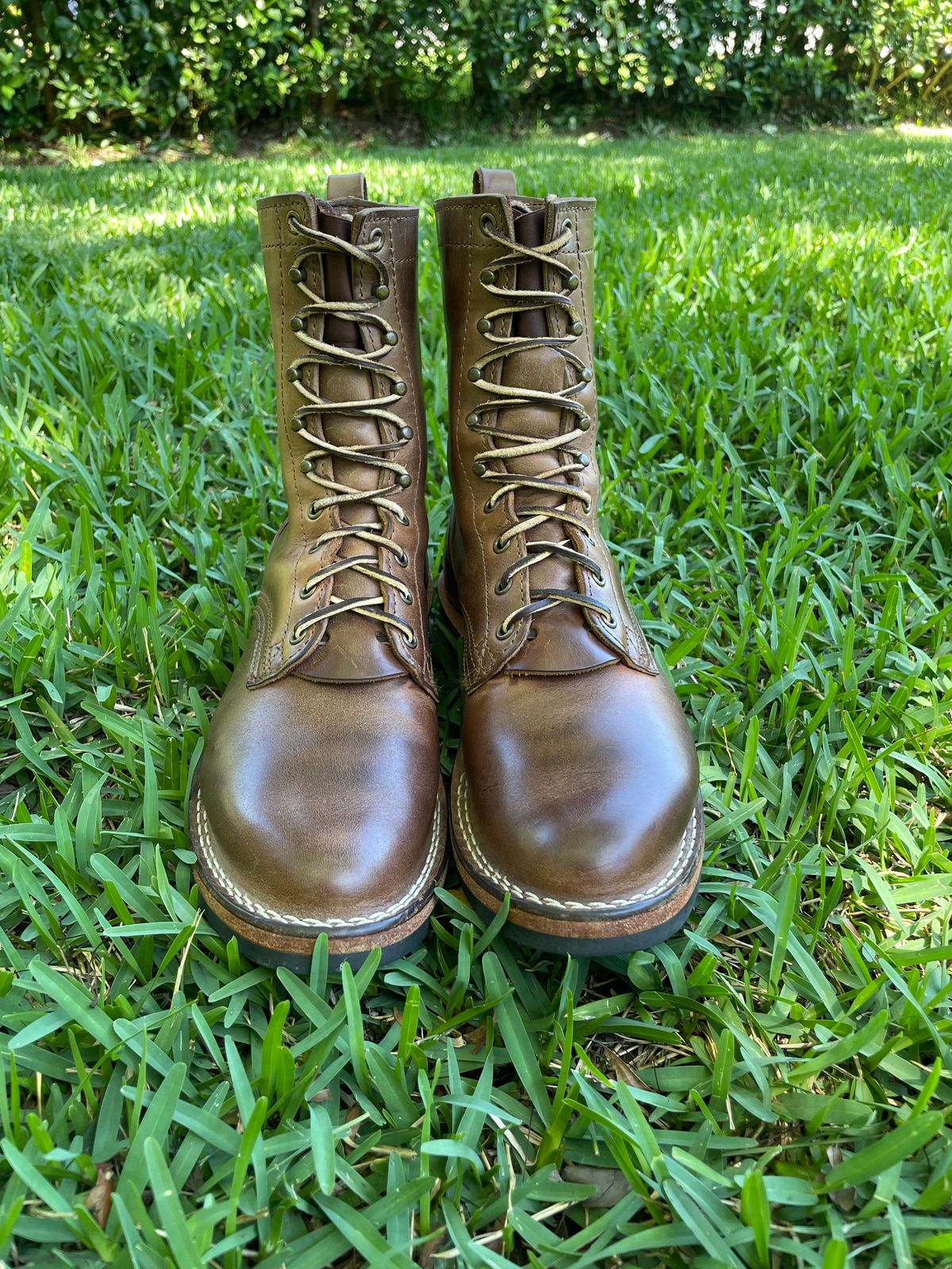 Photo by affa43 on April 5, 2024 of the Nicks Packer in Horween Natural Chromexcel.