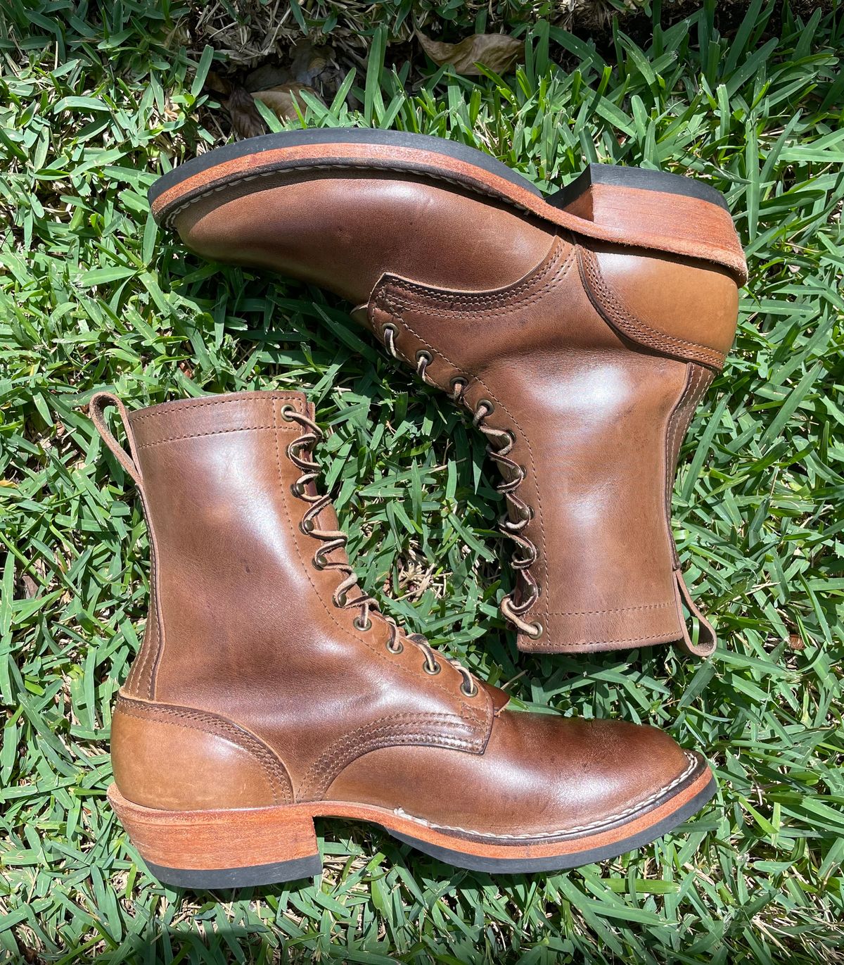 Photo by affa43 on April 5, 2024 of the Nicks Packer in Horween Natural Chromexcel.