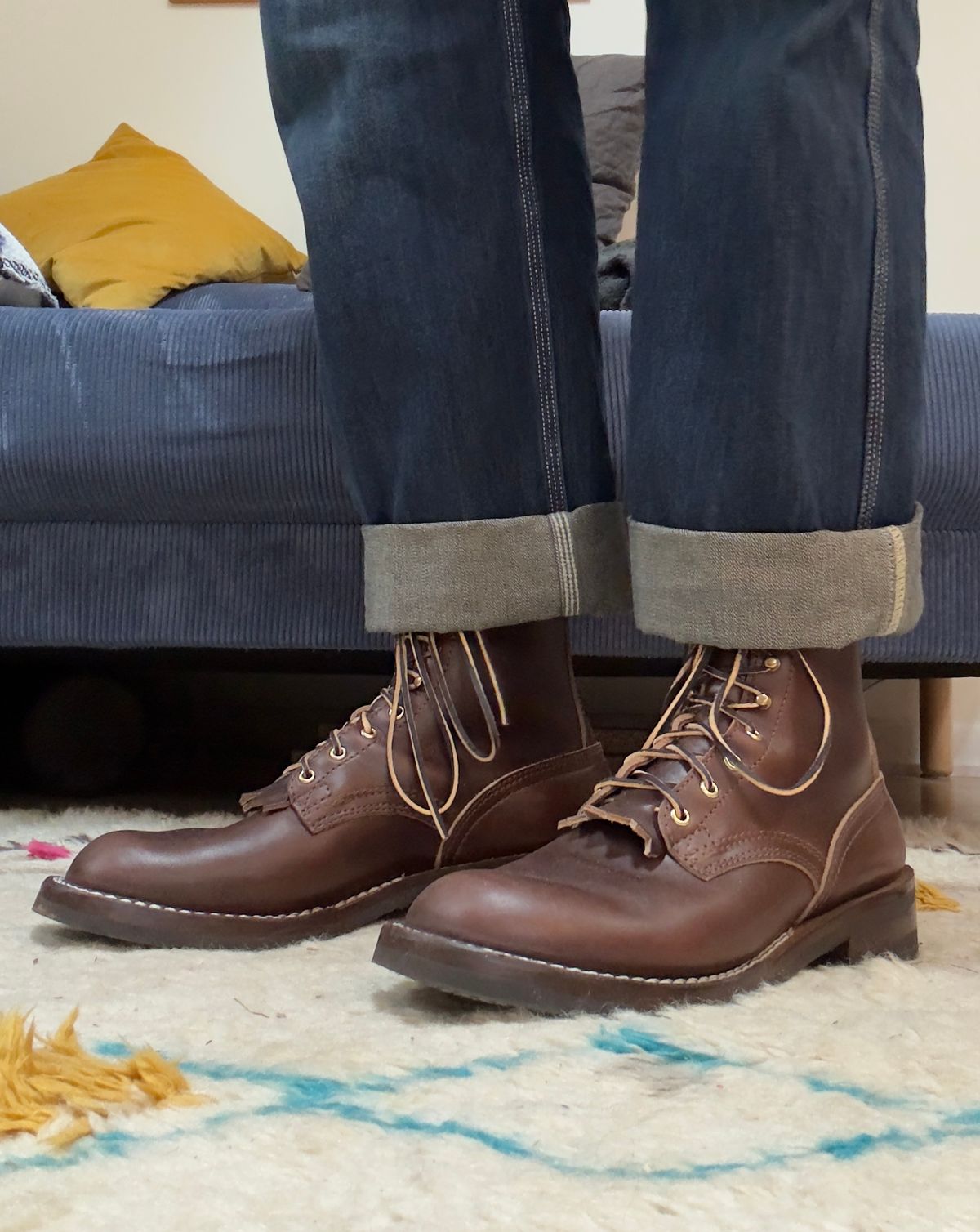 Photo by Mr.Baddie on November 30, 2025 of the Nicks MTO in Horween Brown Chromexcel.