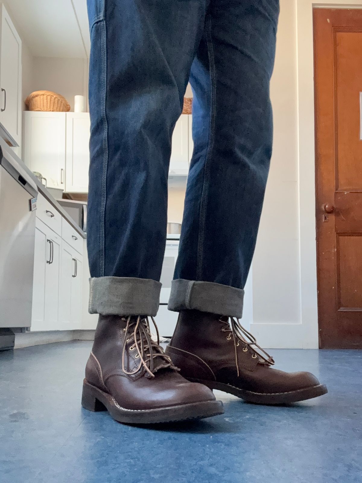 Photo by Mr.Baddie on December 5, 2025 of the Nicks MTO in Horween Brown Chromexcel.