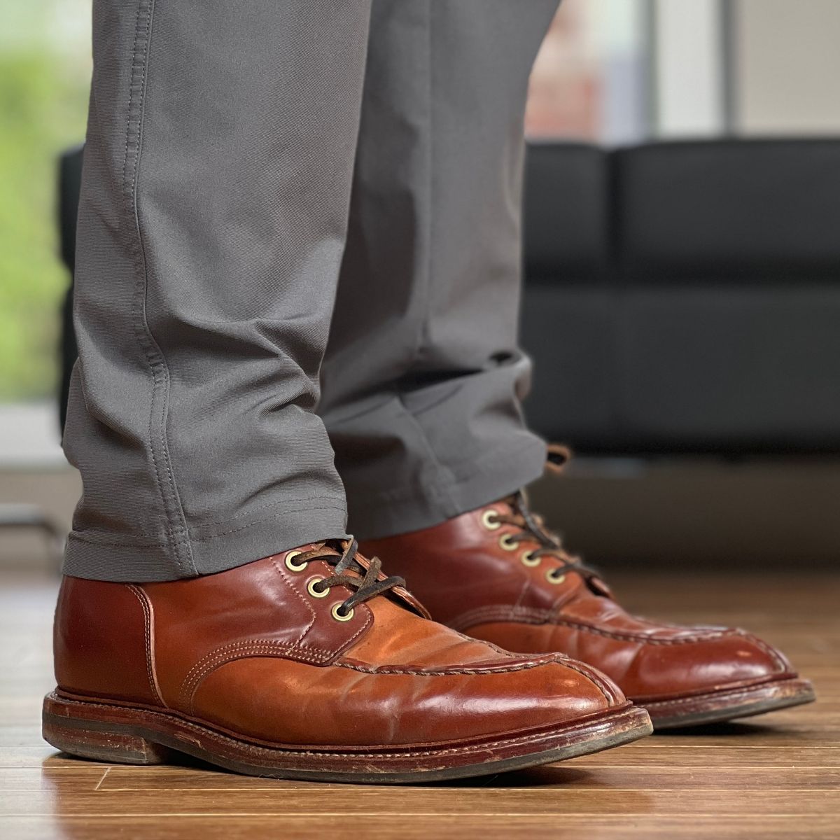 Photo by nothomeatl on March 31, 2023 of the Grant Stone Ottawa Boot in Horween Honey Glazed Shell Cordovan.