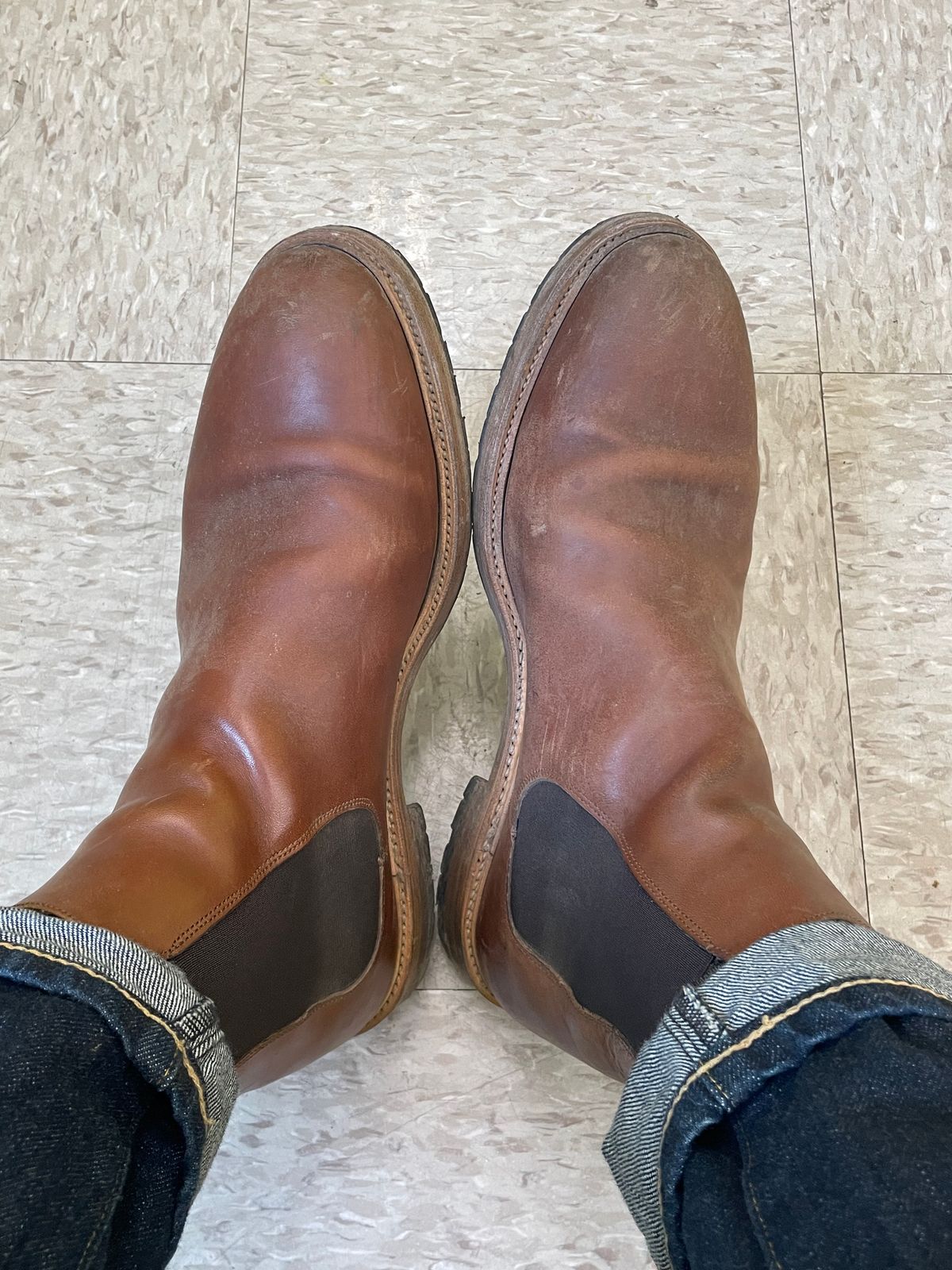 Photo by jonnyz on June 12, 2023 of the Rider Boot Co. Fritz in Maryam Toscanello Horsebutt.