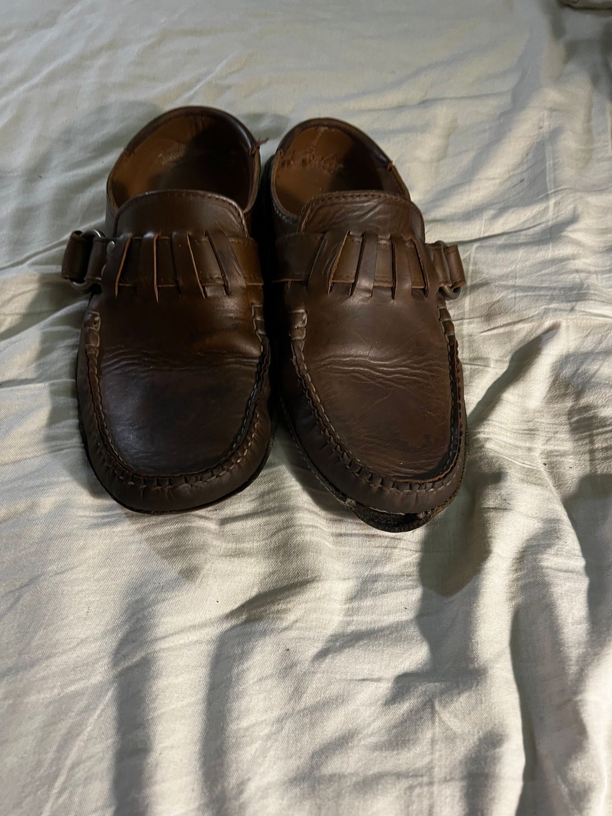 Photo by timothvn on February 6, 2024 of the Quoddy Ring Mule in Horween Olive Chromexcel.