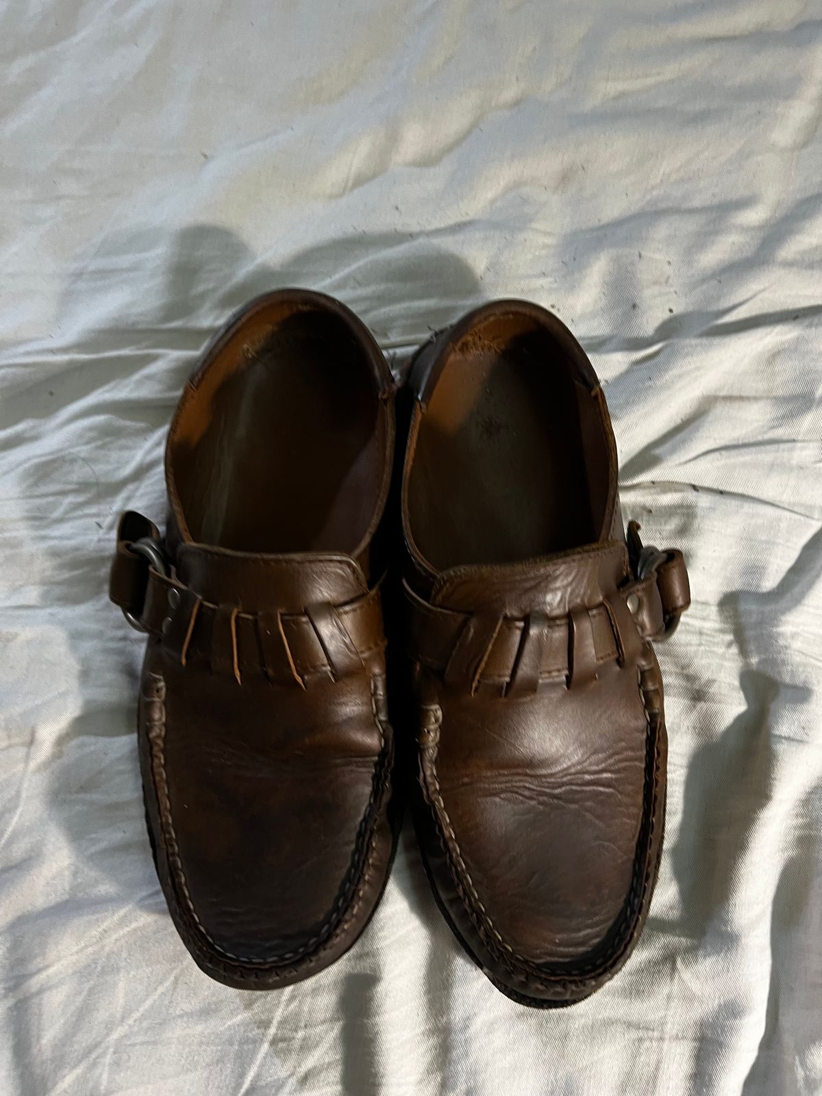 Photo by timothvn on February 6, 2024 of the Quoddy Ring Mule in Horween Olive Chromexcel.