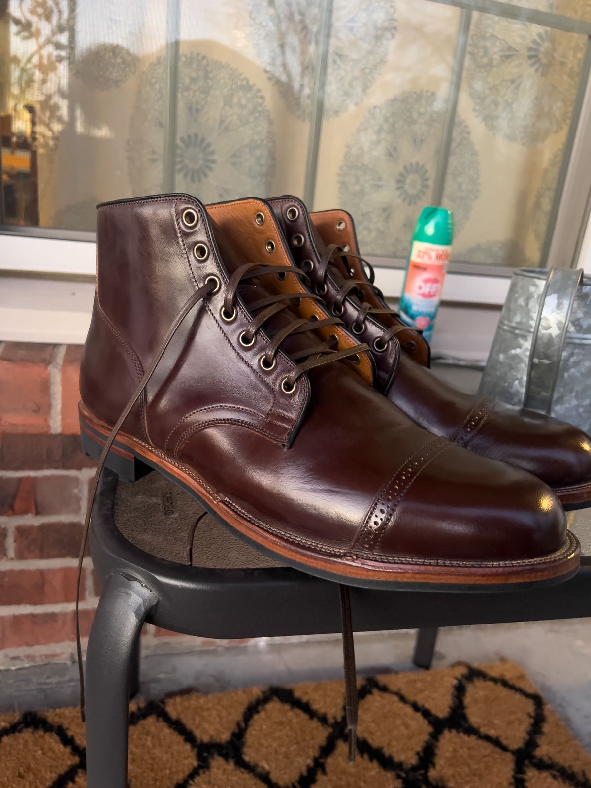 Photo by Blakemore on January 4, 2022 of the Viberg Service Boot in Maryam Natural TPR Horsebutt.