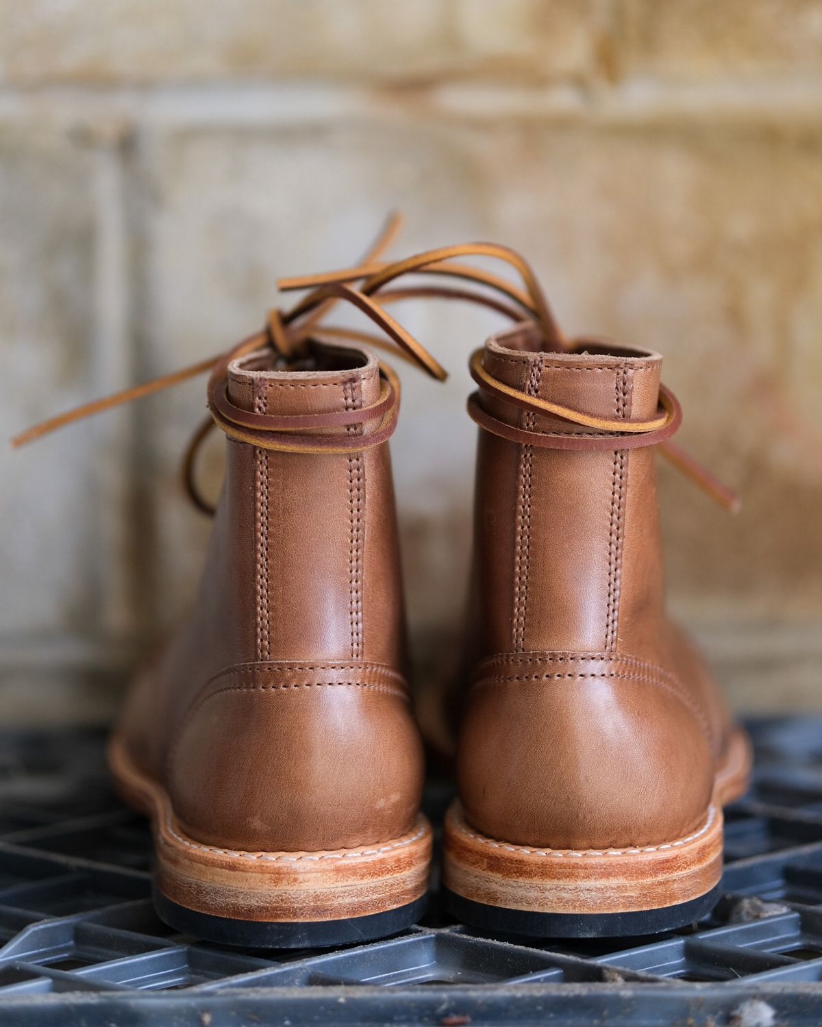 Photo by jamesontisch on October 1, 2023 of the Oak Street Bootmakers Trench Boot in Horween Natural Chromexcel.
