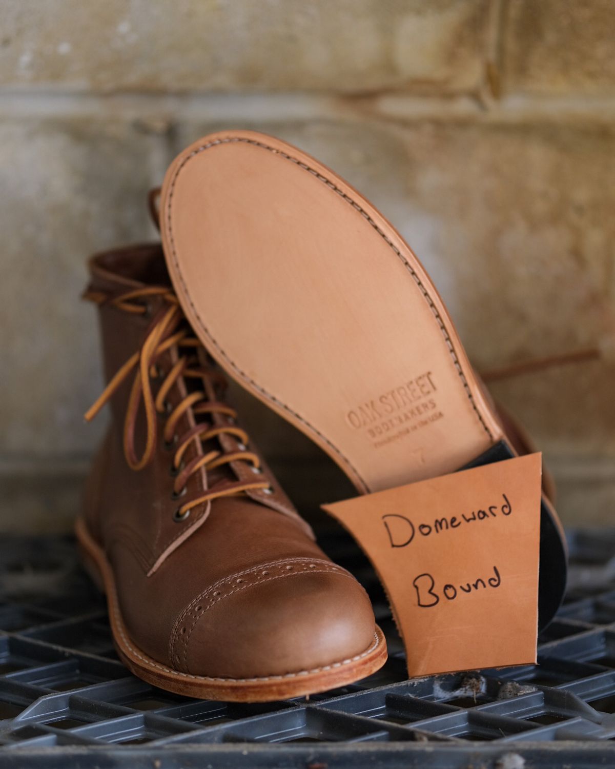 Photo by jamesontisch on October 1, 2023 of the Oak Street Bootmakers Trench Boot in Horween Natural Chromexcel.