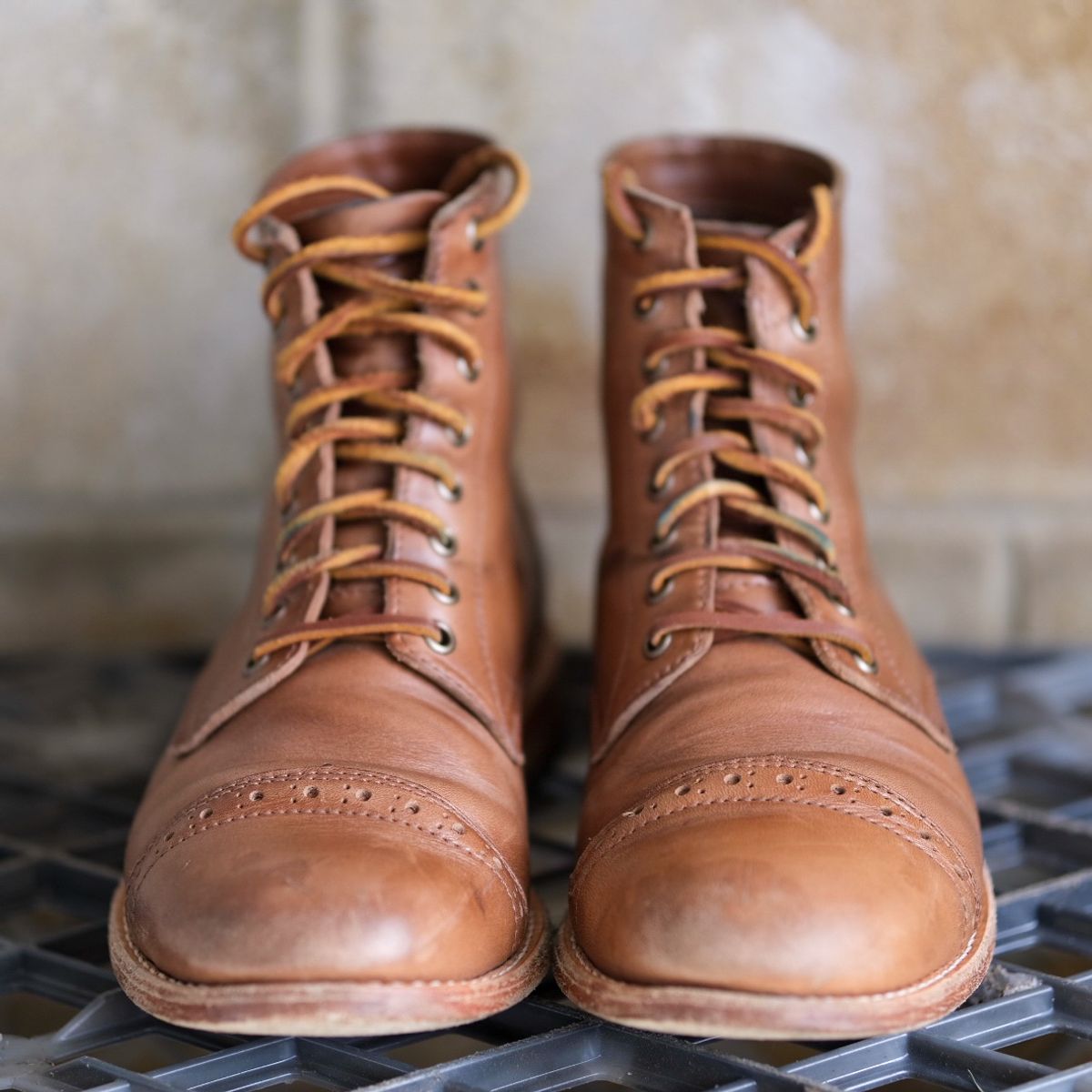 Photo by jamesontisch on November 4, 2023 of the Oak Street Bootmakers Trench Boot in Horween Natural Chromexcel.