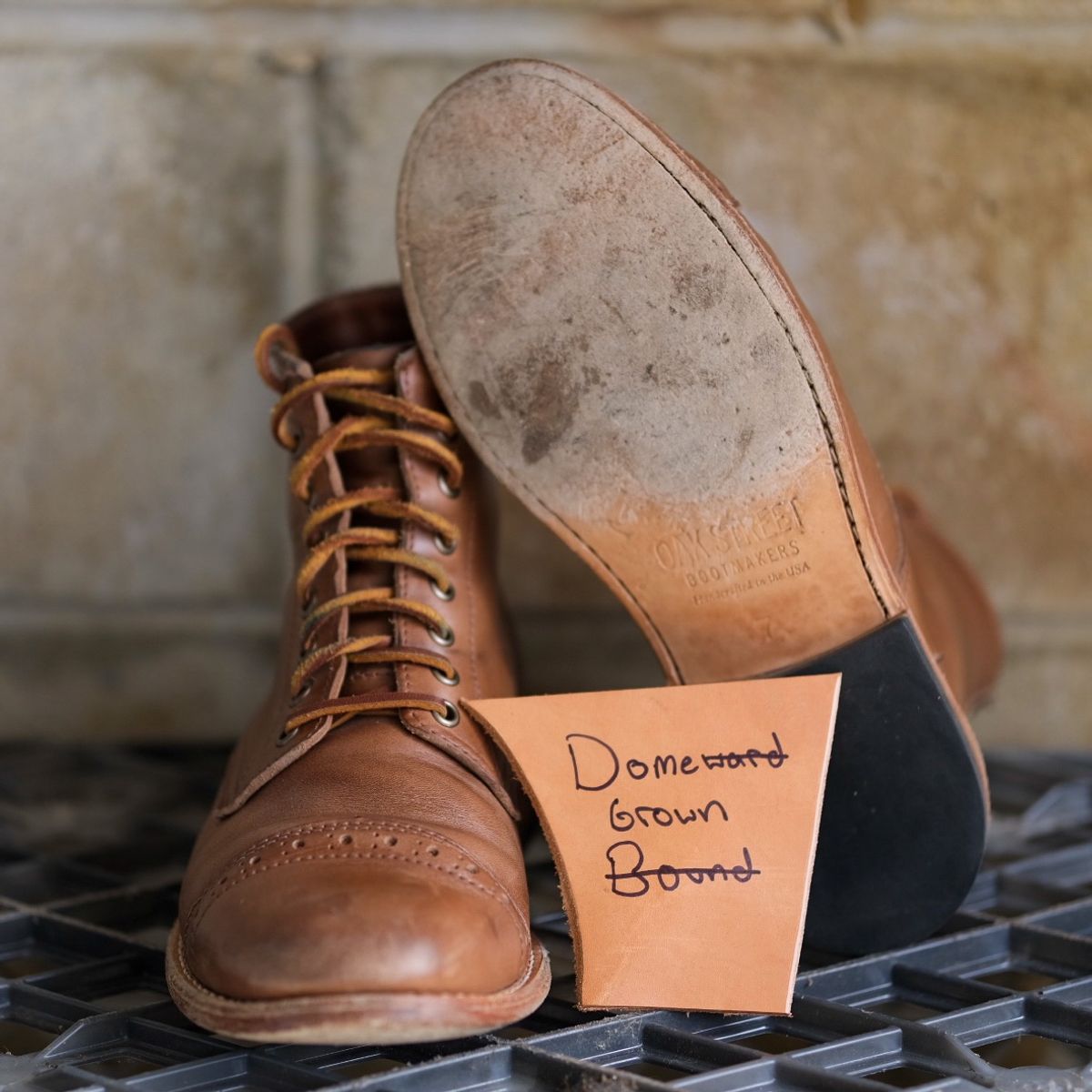 Photo by jamesontisch on November 4, 2023 of the Oak Street Bootmakers Trench Boot in Horween Natural Chromexcel.