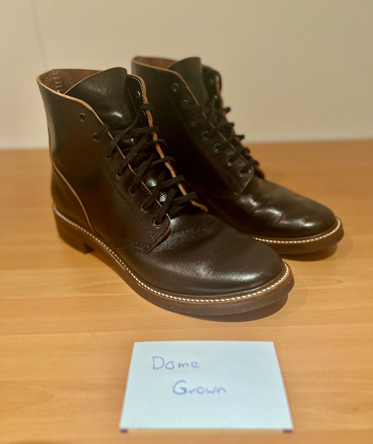 Photo by palletshots on November 1, 2023 of the John Lofgren M-43 Service Shoes in Shinki Black Teacore Horsebutt.