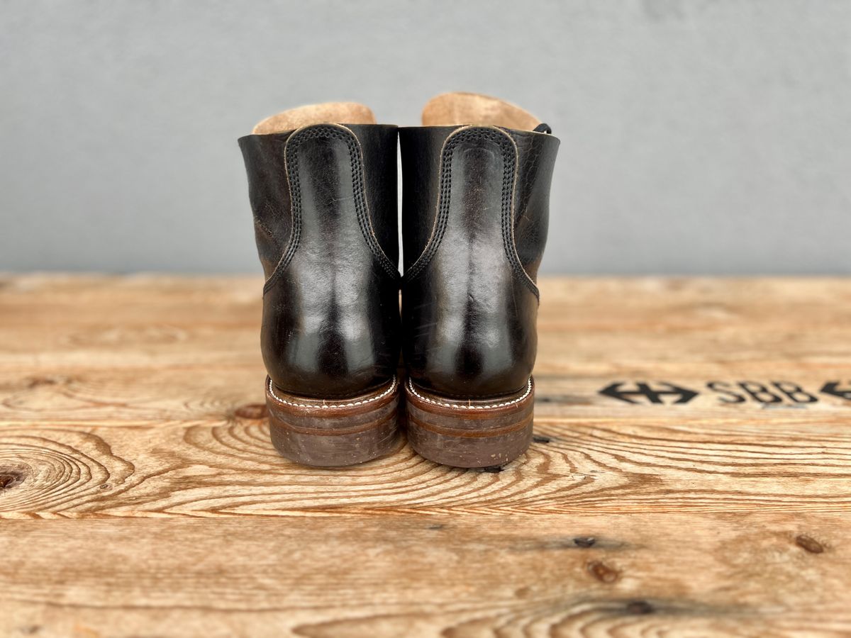 Photo by palletshots on December 2, 2023 of the John Lofgren M-43 Service Shoes in Shinki Black Teacore Horsebutt.