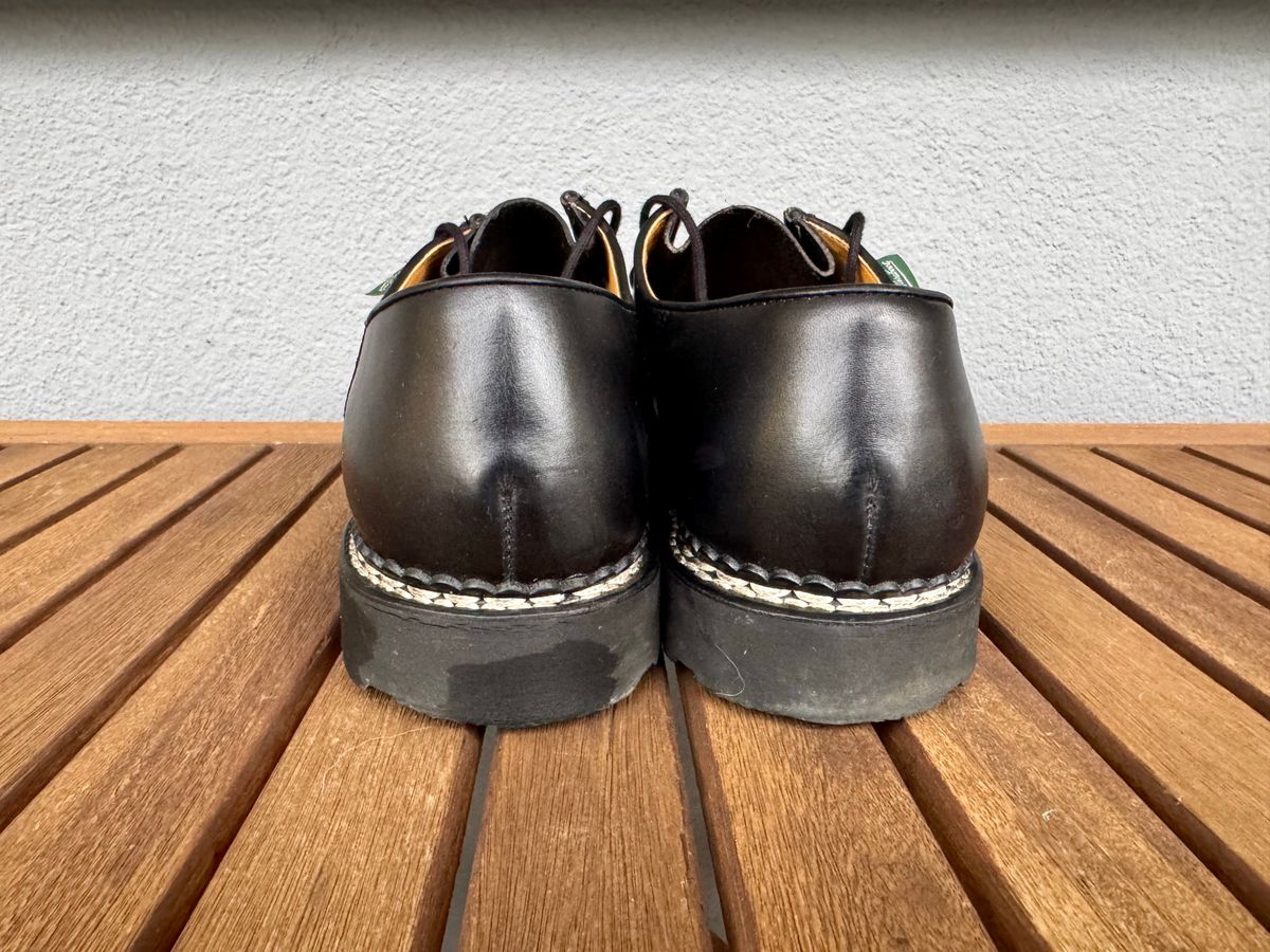 Photo by palletshots on November 1, 2025 of the Paraboot Michael in Black Plained Leather.