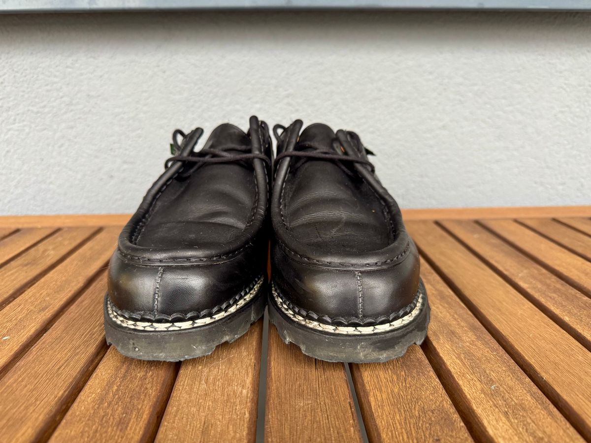 Photo by palletshots on November 1, 2025 of the Paraboot Michael in Black Plained Leather.