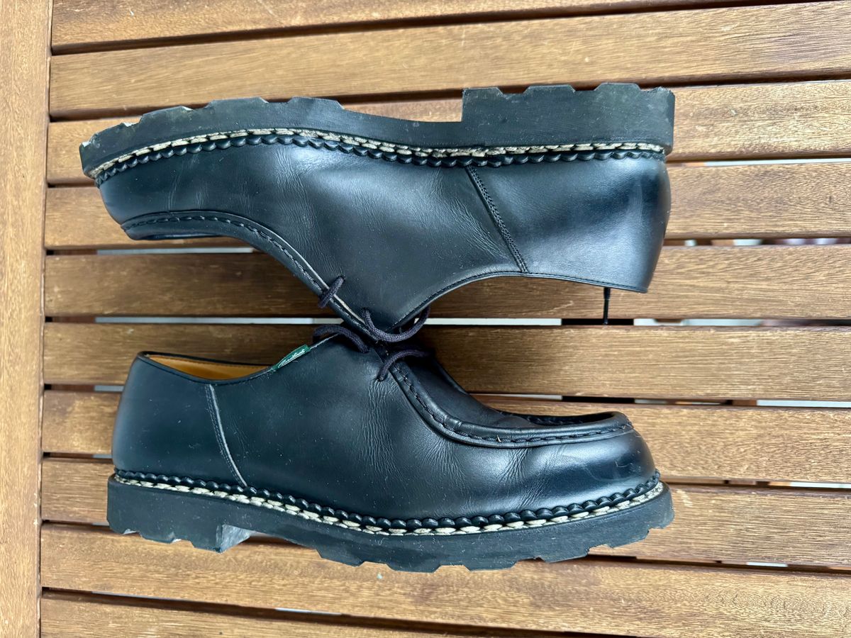 Photo by palletshots on November 1, 2025 of the Paraboot Michael in Black Plained Leather.