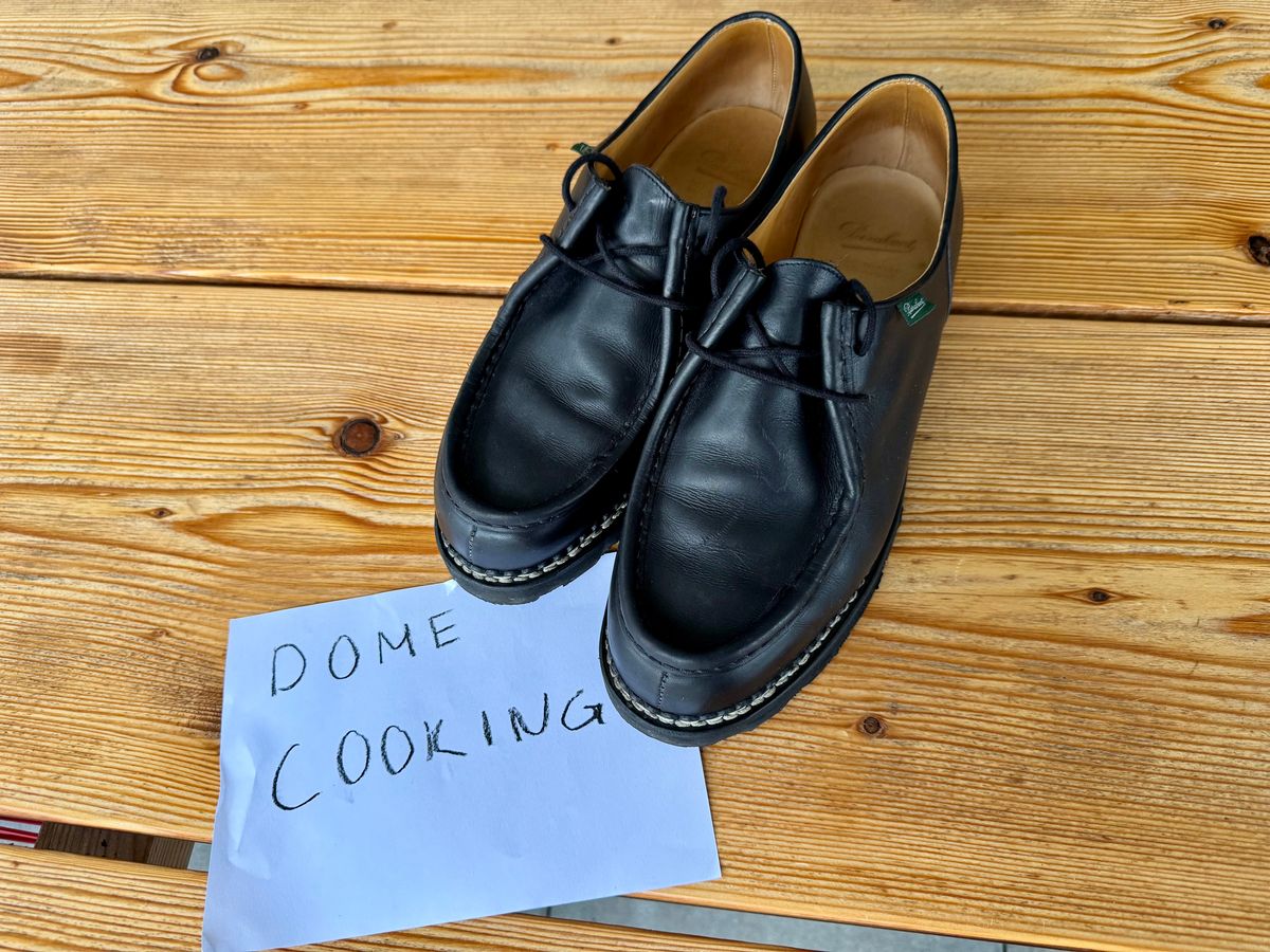 Photo by palletshots on November 1, 2025 of the Paraboot Michael in Black Plained Leather.