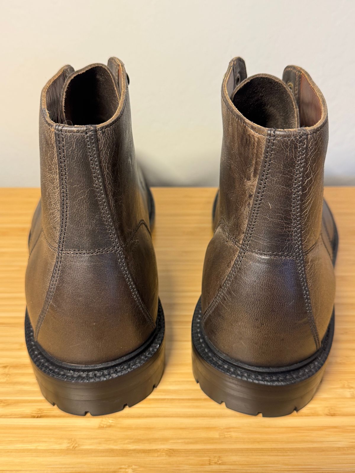 Photo by scottwaves on November 5, 2024 of the Grant Stone Brass Boot in Gallun Charcoal Teton Stag.
