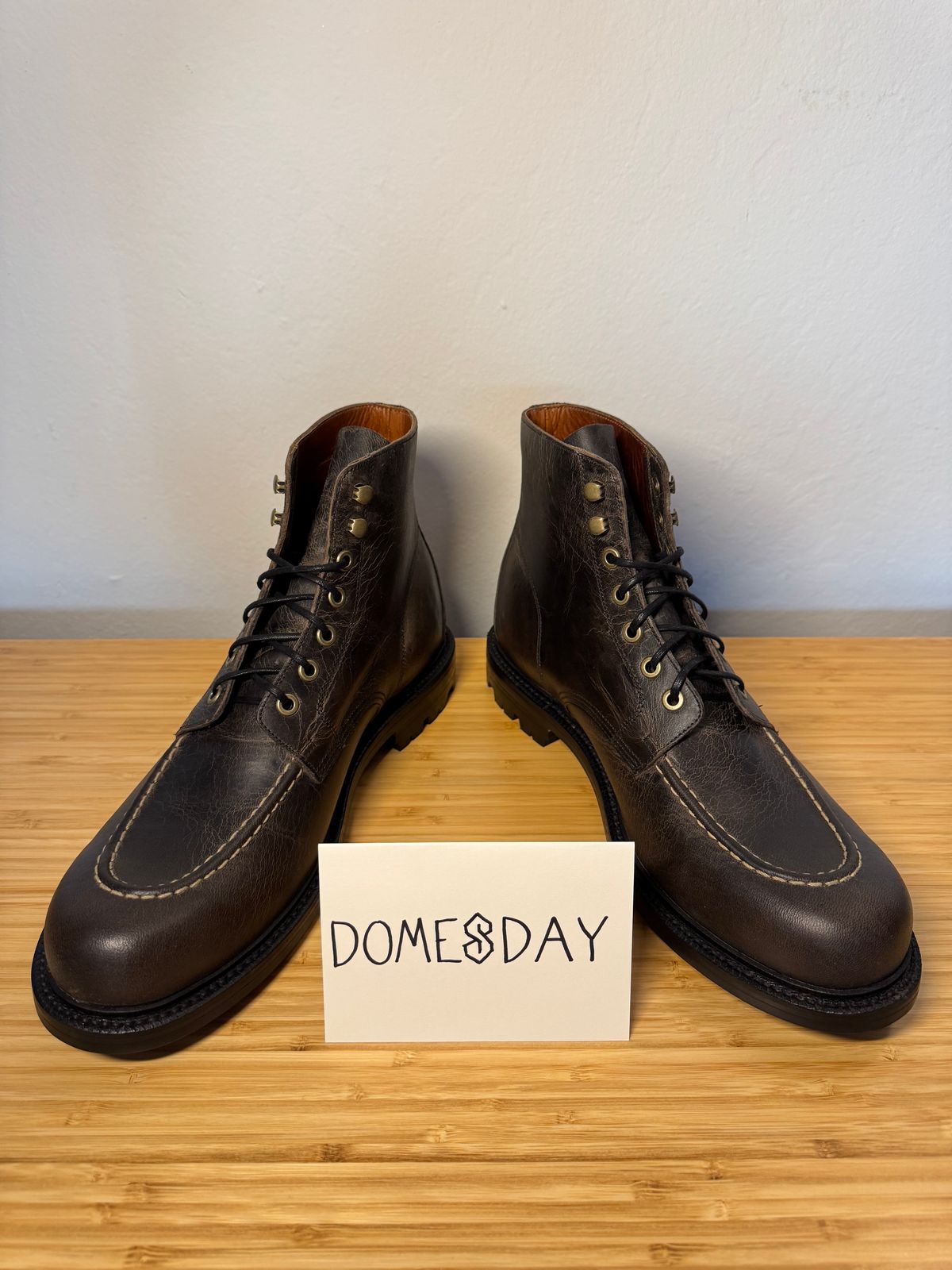 Photo by scottwaves on November 5, 2024 of the Grant Stone Brass Boot in Gallun Charcoal Teton Stag.