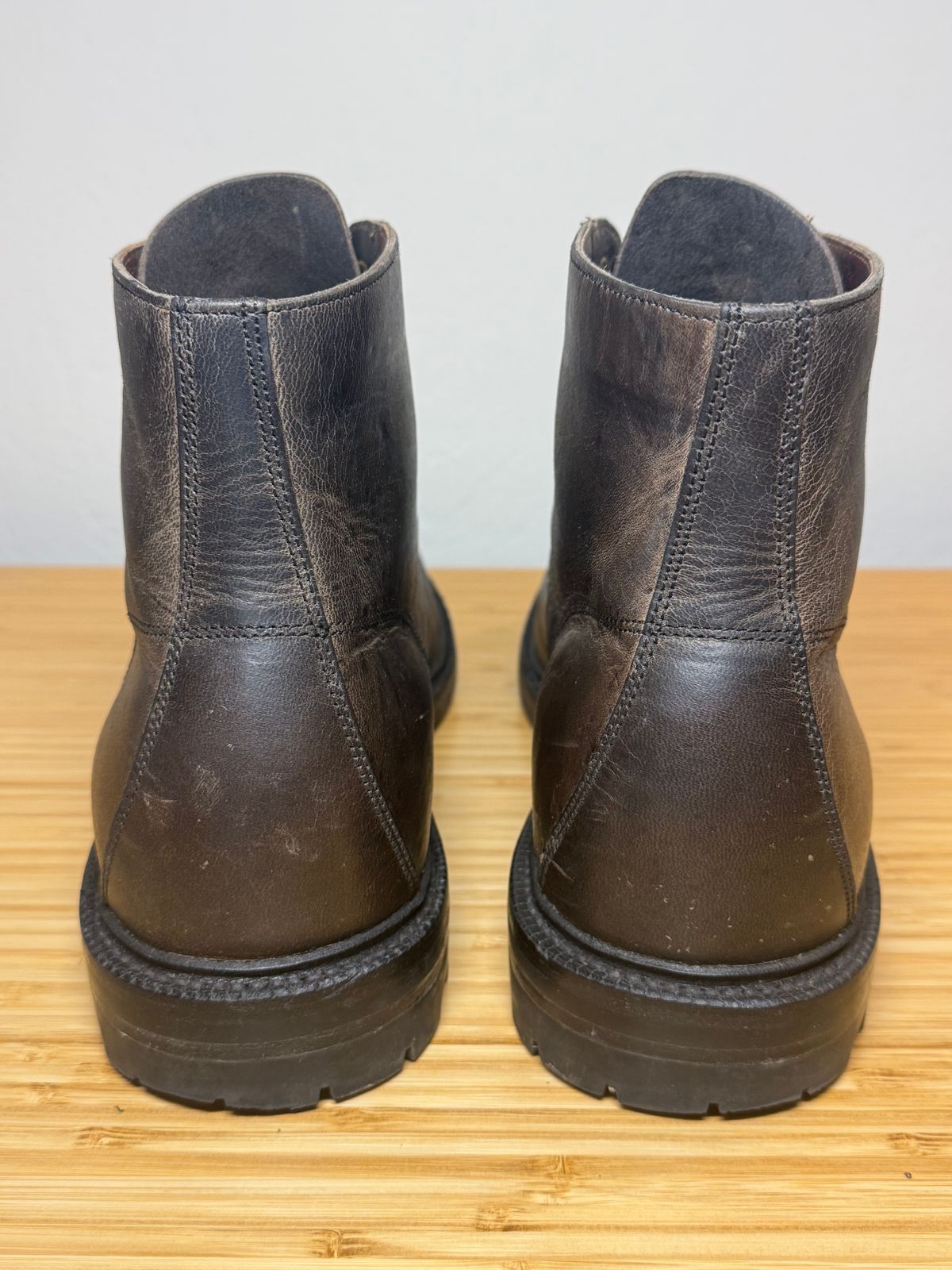 Photo by scottwaves on March 6, 2025 of the Grant Stone Brass Boot in Gallun Charcoal Teton Stag.