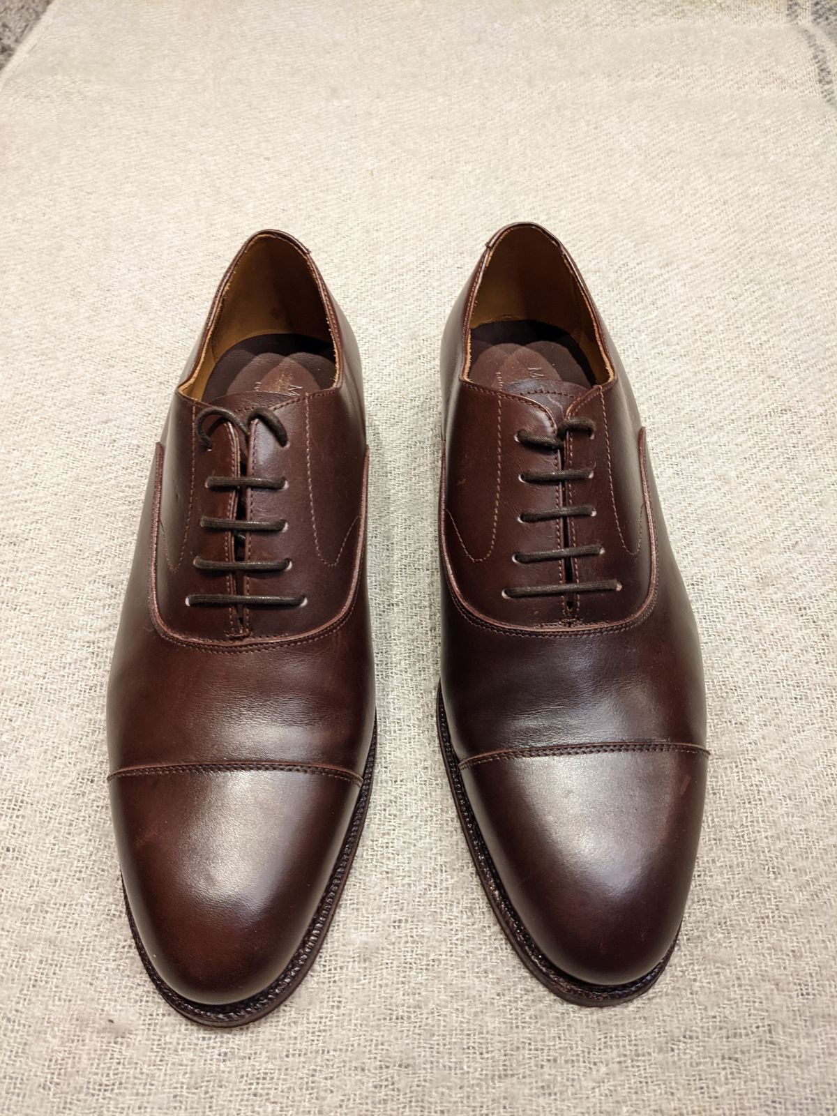 Photo by RoosAndBeavers on October 6, 2022 of the Meermin Cap Toe Oxford in Unlisted Leather.