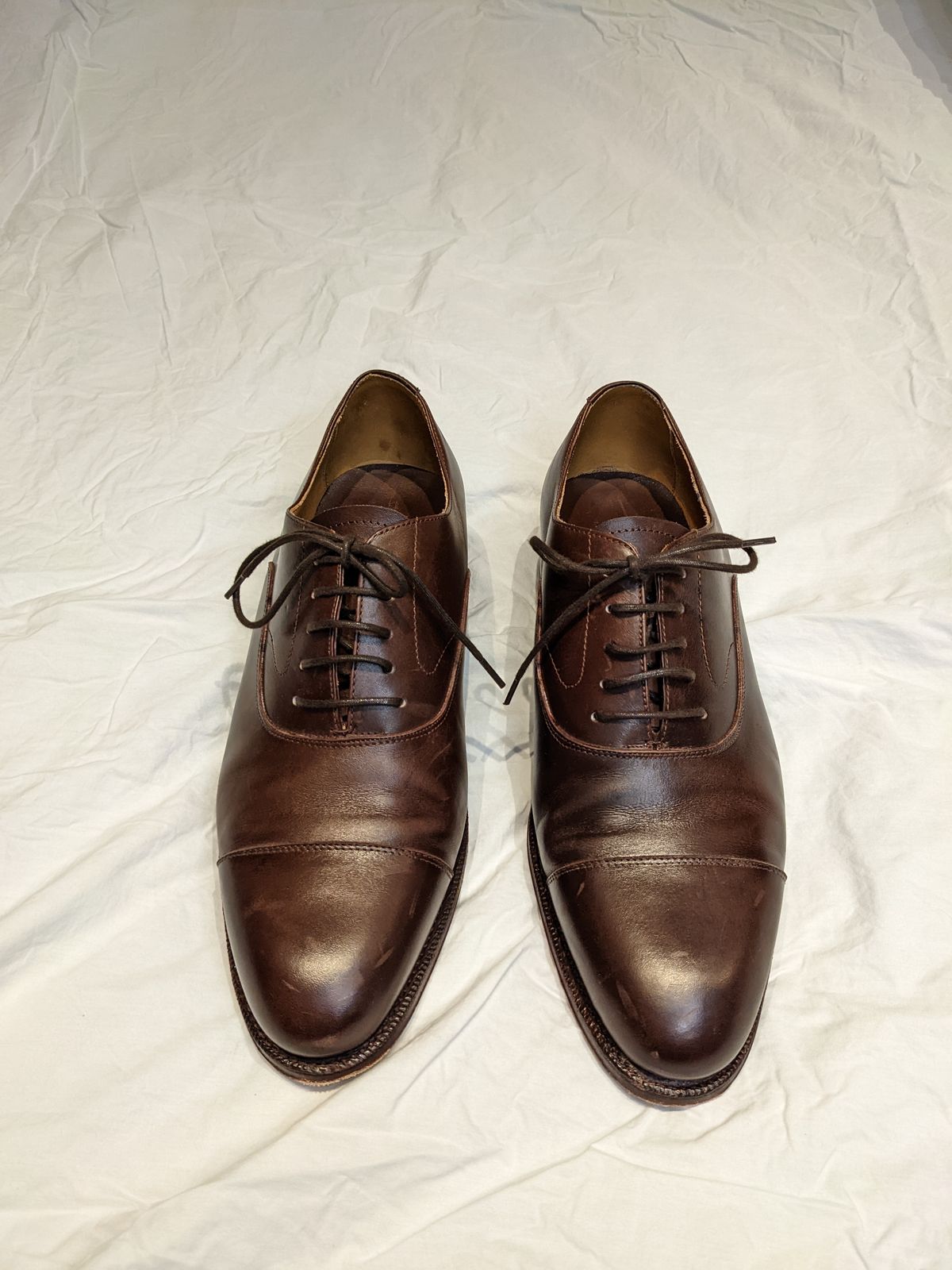 Photo by RoosAndBeavers on November 9, 2022 of the Meermin Cap Toe Oxford in Unlisted Leather.