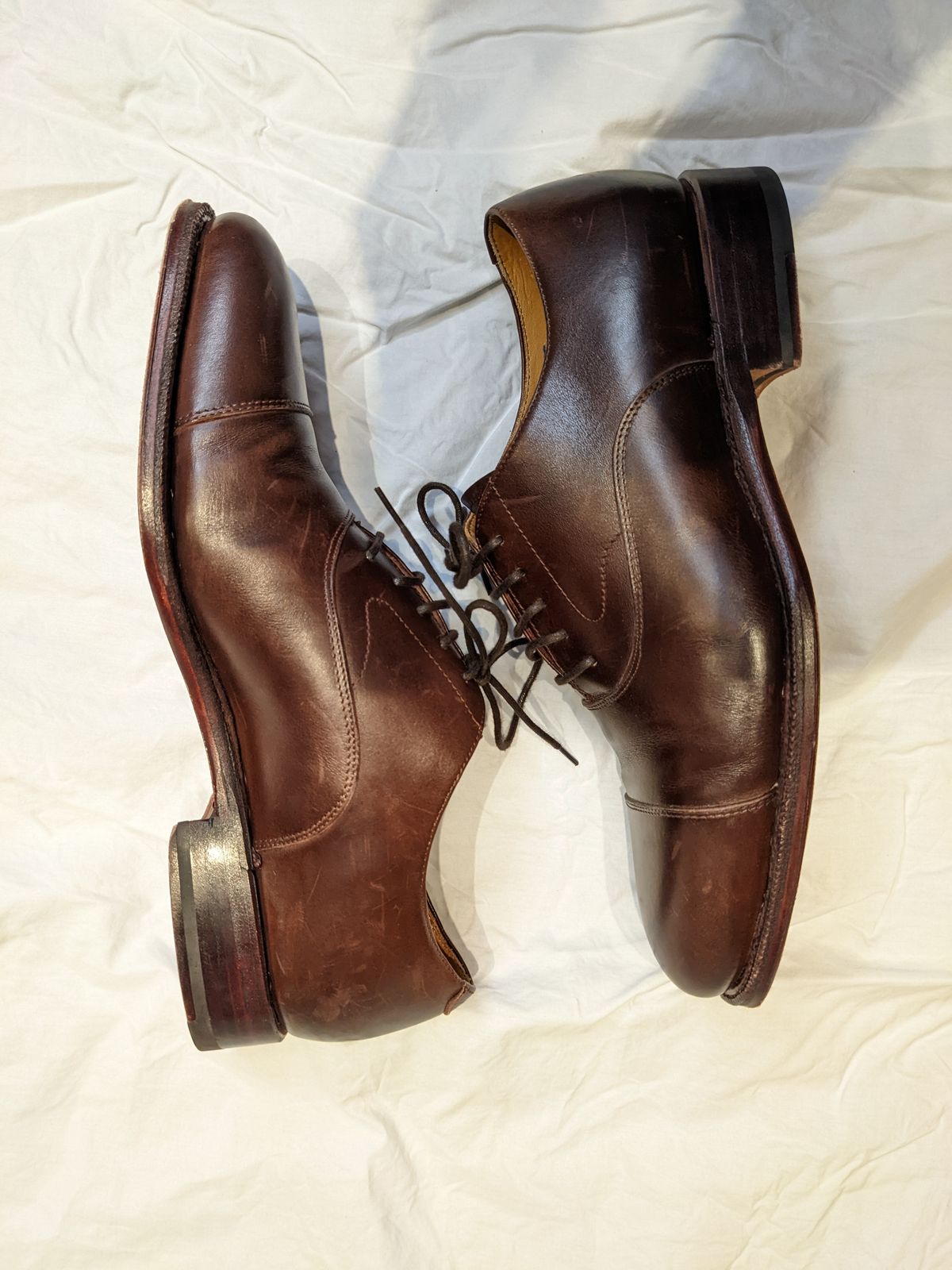 Photo by RoosAndBeavers on November 9, 2022 of the Meermin Cap Toe Oxford in Unlisted Leather.