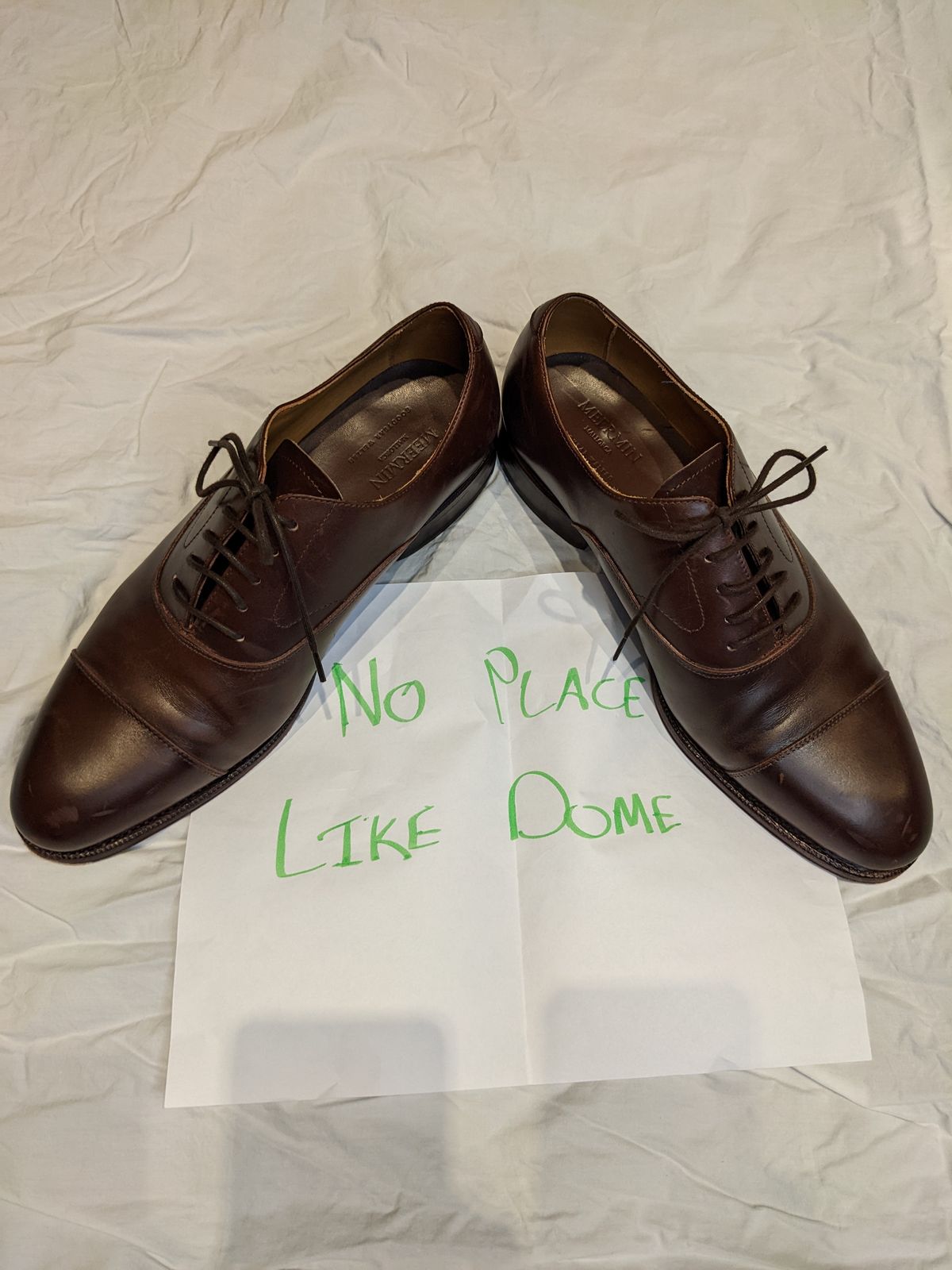 Photo by RoosAndBeavers on November 9, 2022 of the Meermin Cap Toe Oxford in Unlisted Leather.