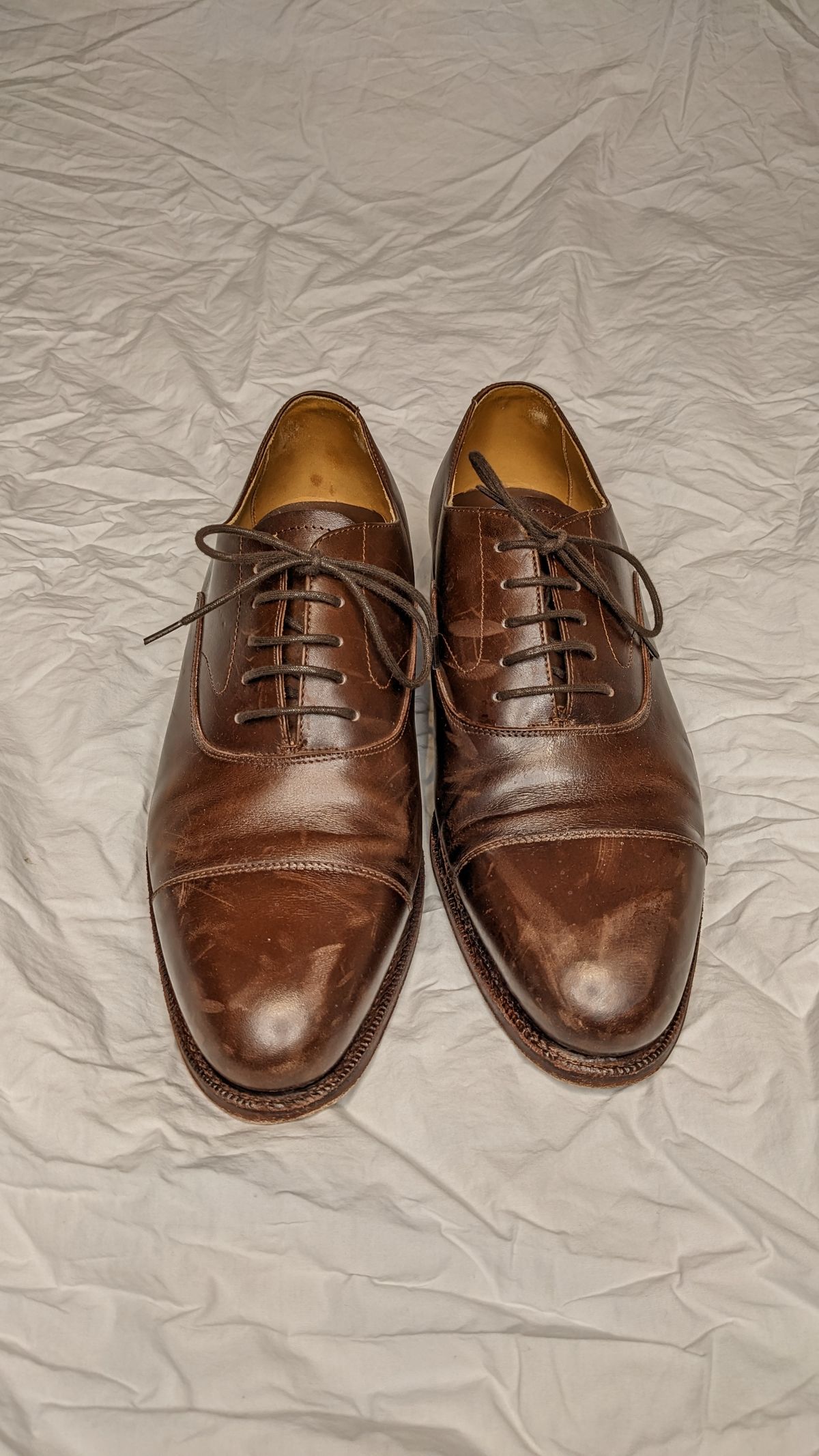 Photo by RoosAndBeavers on February 6, 2023 of the Meermin Cap Toe Oxford in Unlisted Leather.