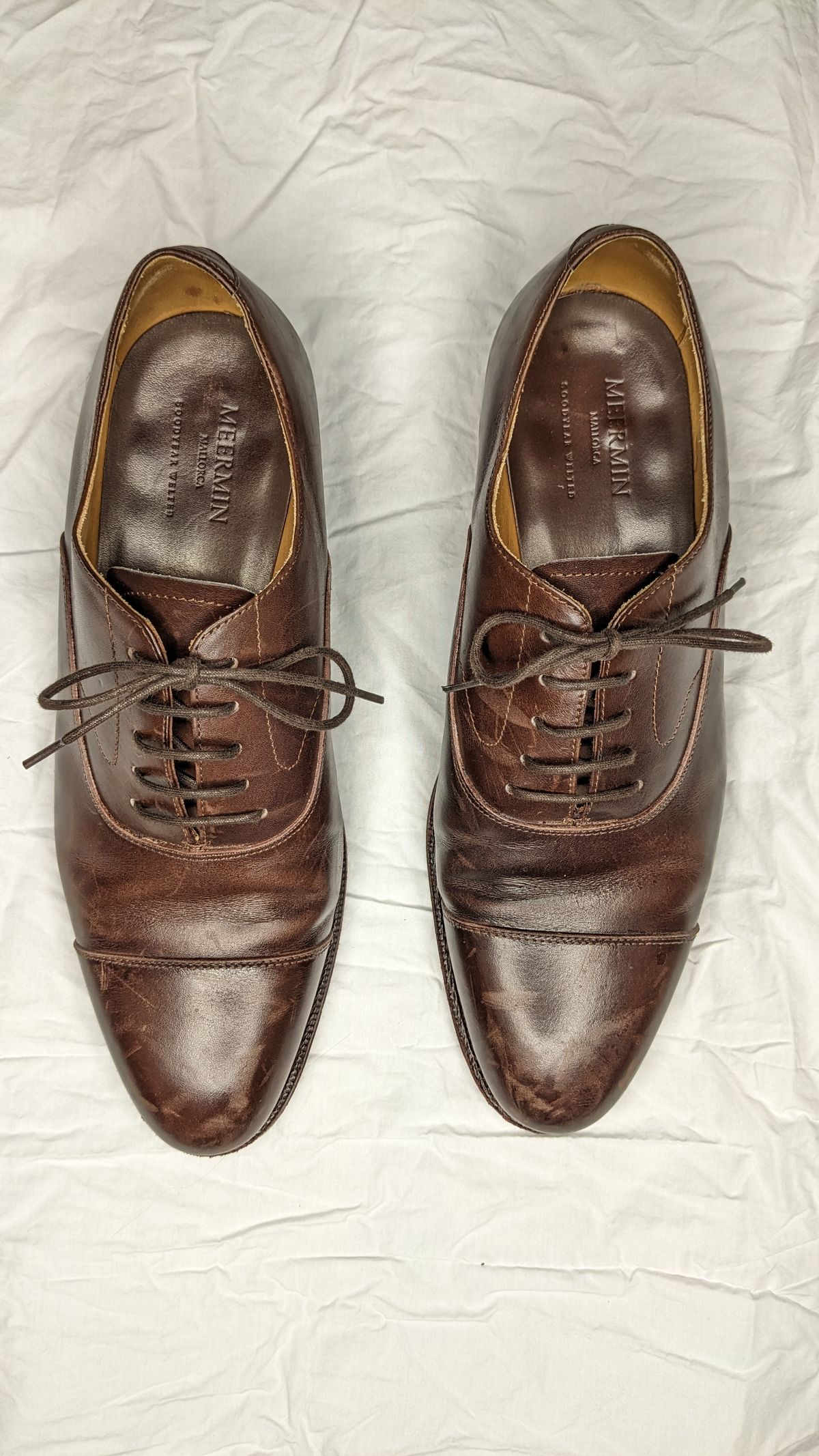 Photo by RoosAndBeavers on March 6, 2023 of the Meermin Cap Toe Oxford in Unlisted Leather.