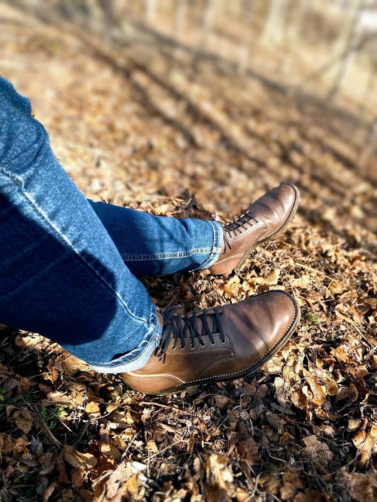 Photo by RoosAndBeavers on February 4, 2024 of the NF Bootmaker Milton Boot in Maryam Asphalt Waxed Horsebutt.
