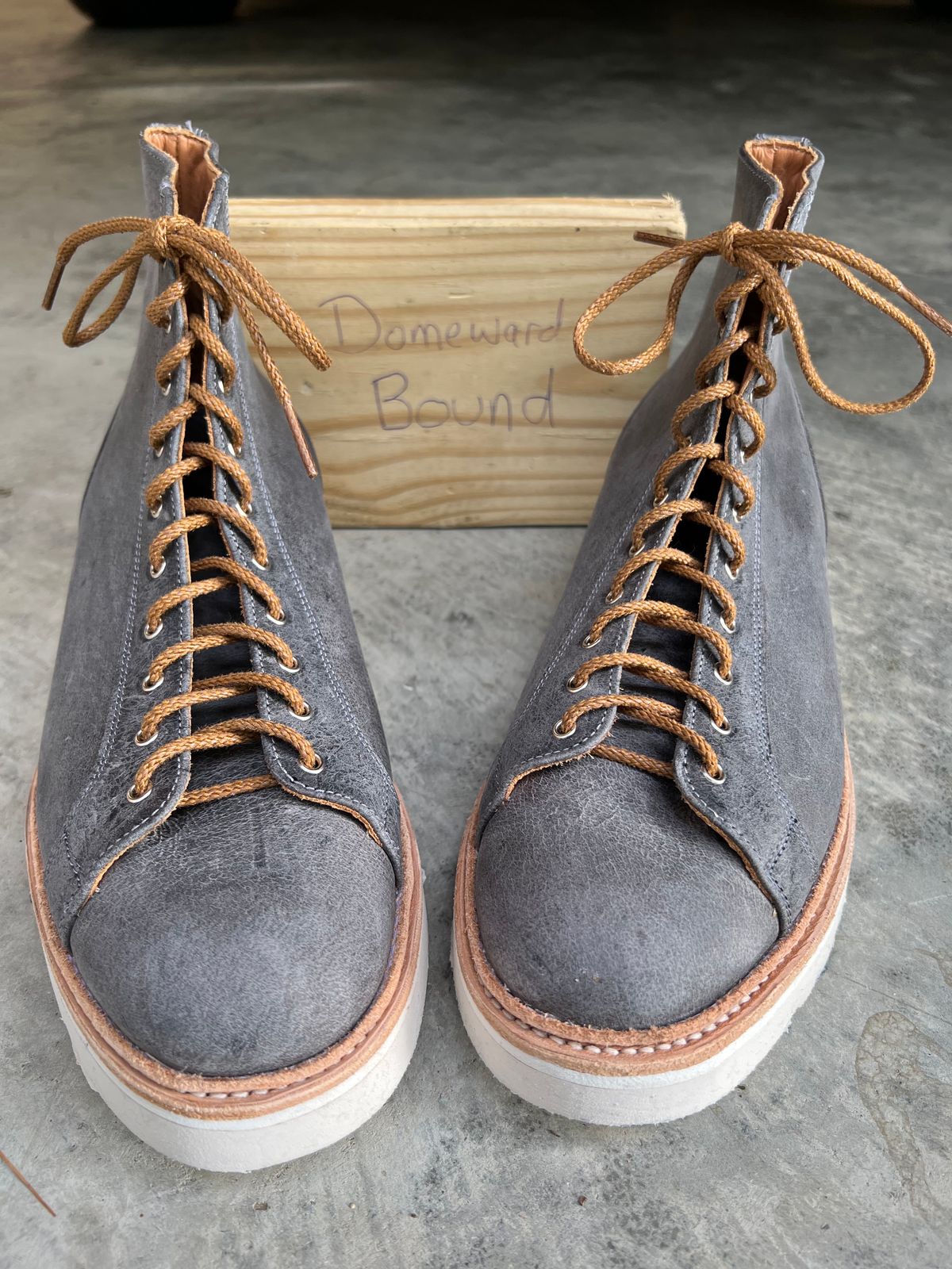 Photo by sampson1980 on October 1, 2023 of the Tricker's x Division Road Super Monkey Boot in C.F. Stead Storm Waxed Kudu.