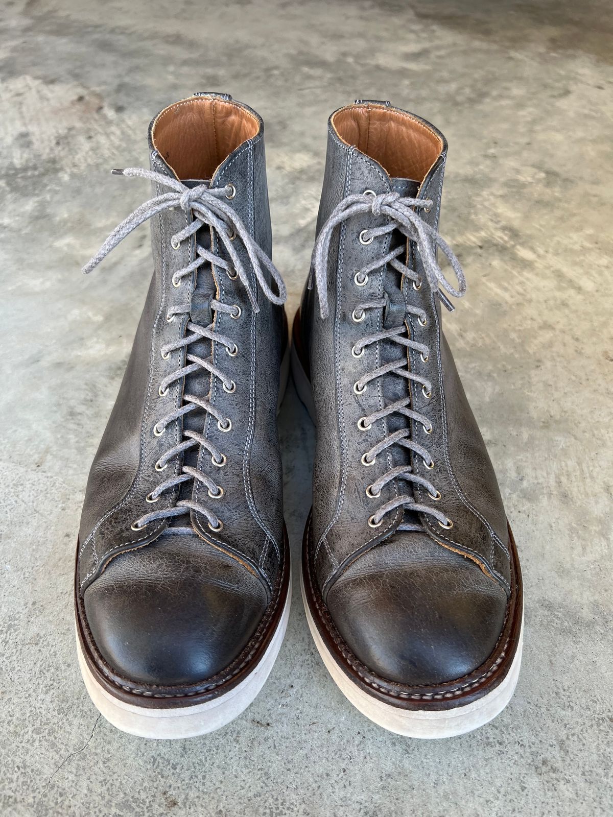 Photo by sampson1980 on February 4, 2024 of the Tricker's x Division Road Super Monkey Boot in C.F. Stead Storm Waxed Kudu.