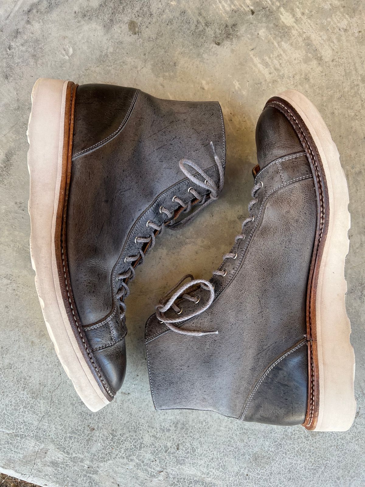 Photo by sampson1980 on February 4, 2024 of the Tricker's x Division Road Super Monkey Boot in C.F. Stead Storm Waxed Kudu.