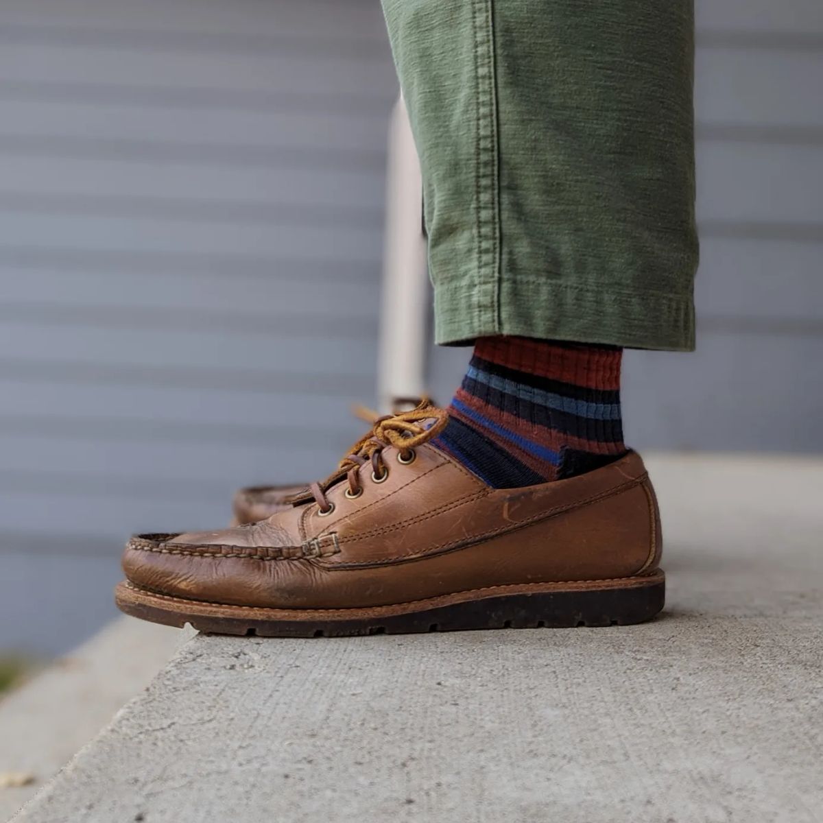 Photo by chilly_chonka on November 1, 2023 of the Rancourt & Co. Baxter Ranger Moc in Horween Natural Chromexcel.