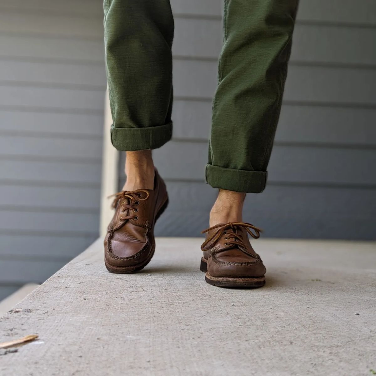 Photo by chilly_chonka on June 3, 2023 of the Rancourt & Co. Baxter Ranger Moc in Horween Natural Chromexcel.