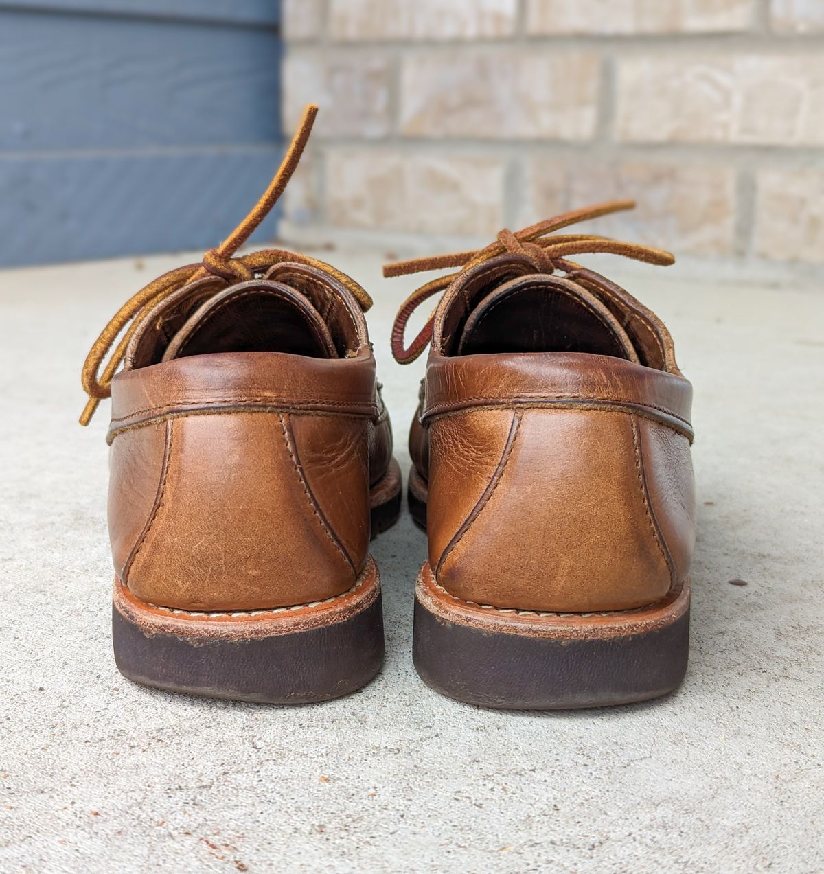 Photo by chilly_chonka on April 18, 2024 of the Rancourt & Co. Baxter Ranger Moc in Horween Natural Chromexcel.