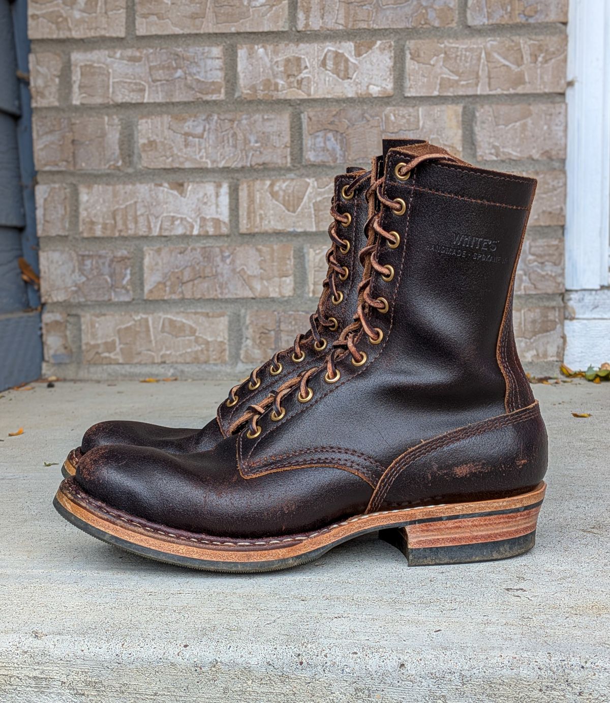 Photo by chilly on November 2, 2025 of the White's Farmer/Rancher in Horween Brown Waxed Flesh.