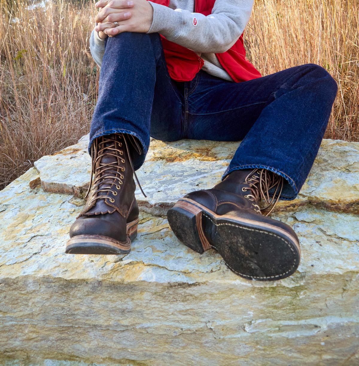 Photo by chilly on October 26, 2025 of the White's Farmer/Rancher in Horween Brown Waxed Flesh.