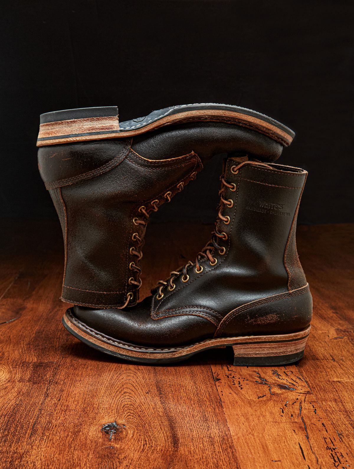 Photo by chilly on December 27, 2025 of the White's Farmer/Rancher in Horween Brown Waxed Flesh.