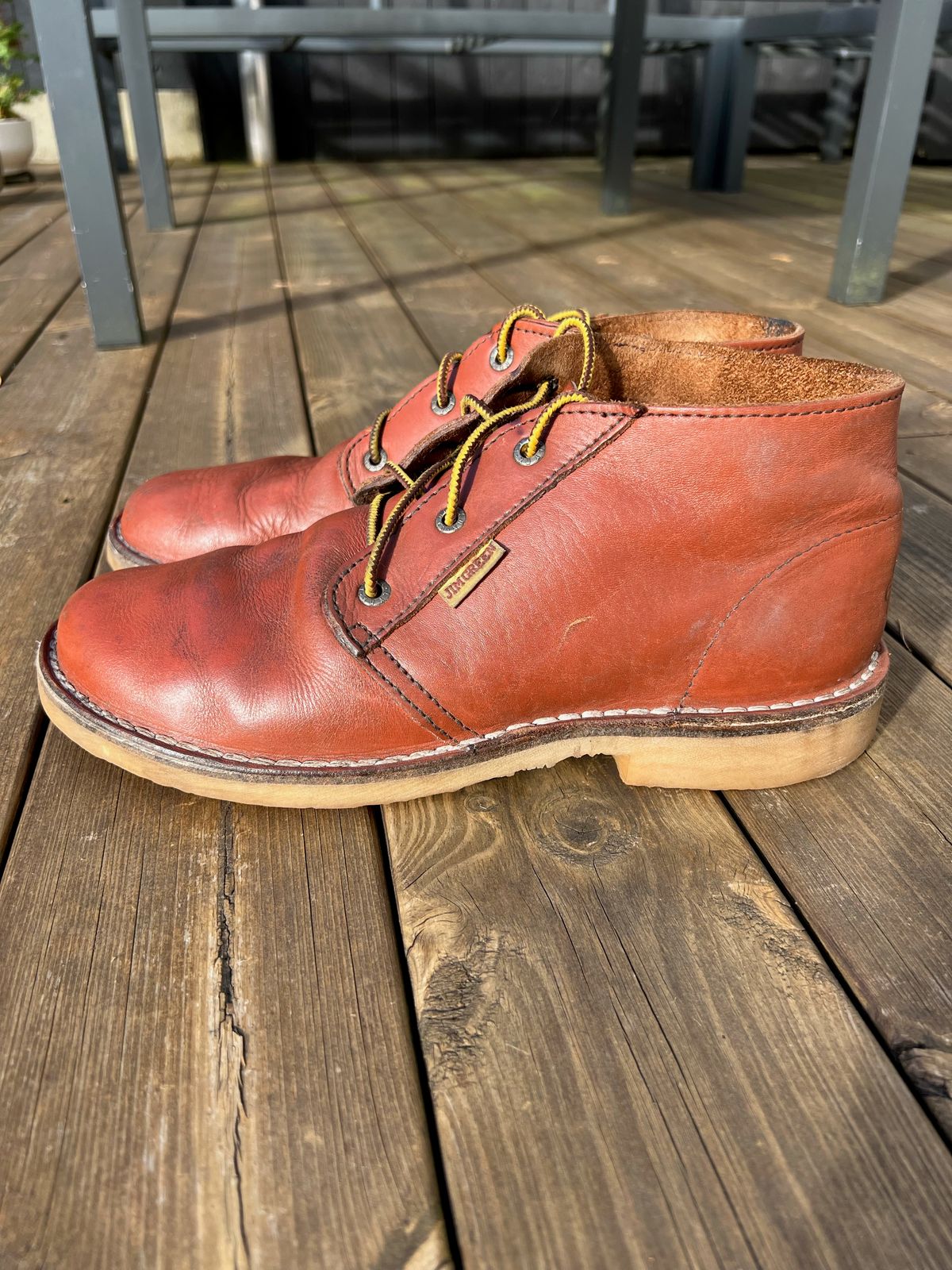 Photo by fjaagewaage on August 10, 2023 of the Jim Green Vellie in Tan Full Grain.