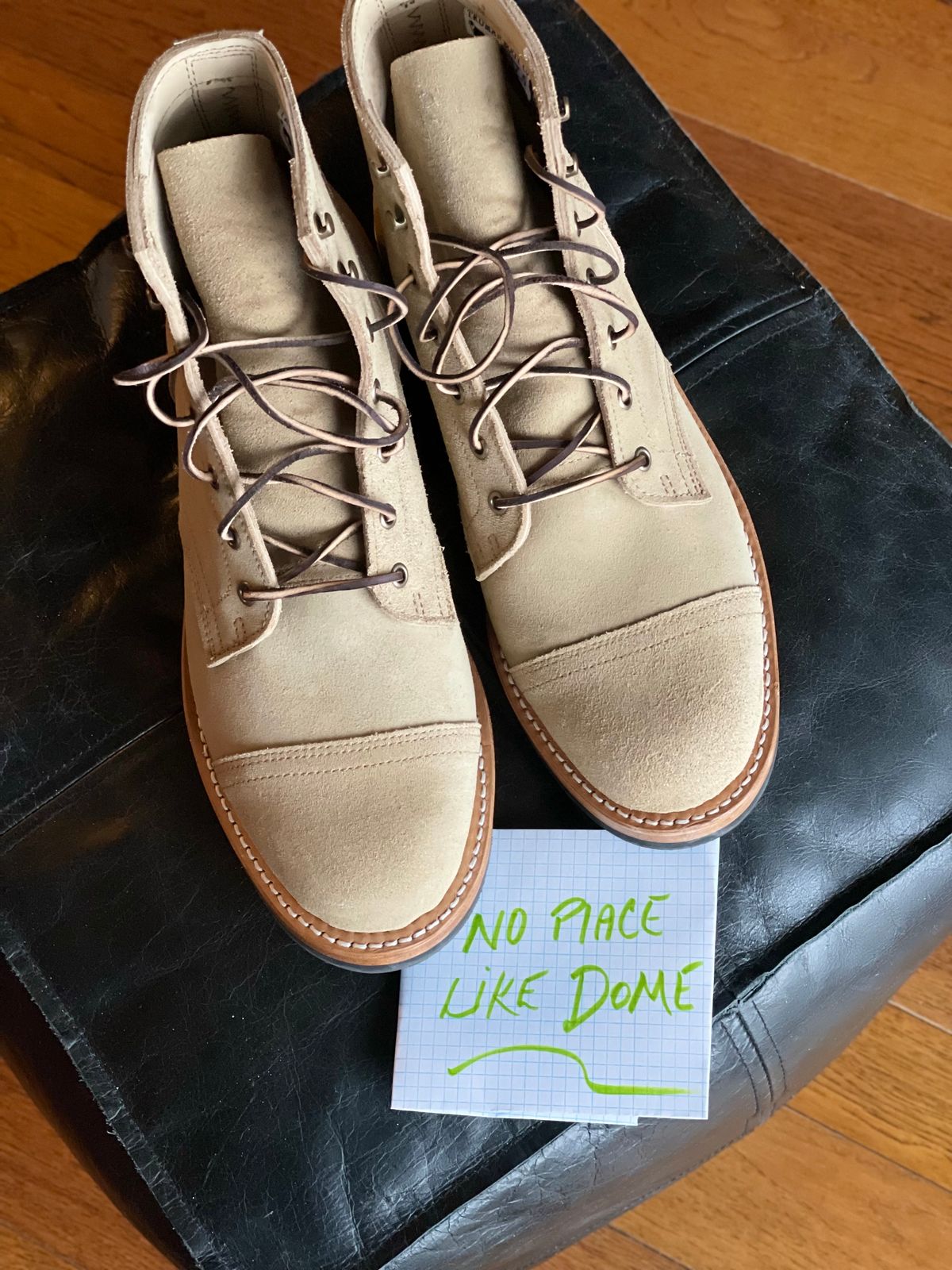 Photo by Suede_McWade on November 4, 2022 of the Truman Service Boot in Tasman Leather Group Coyote Roughout.