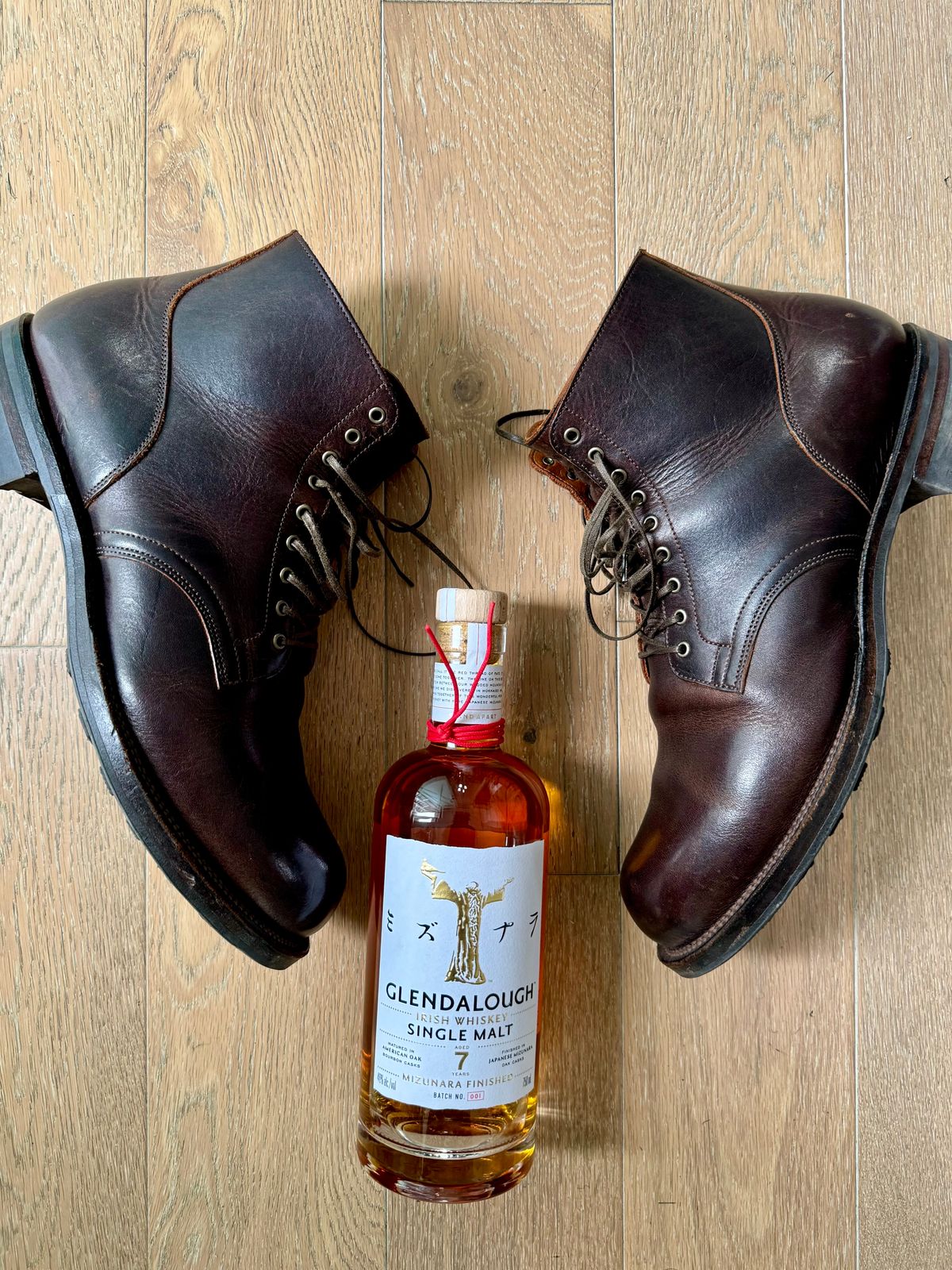 Photo by Drover_Shy on December 29, 2023 of the Viberg Service Boot in C.F. Stead Whiskey Phoenix.