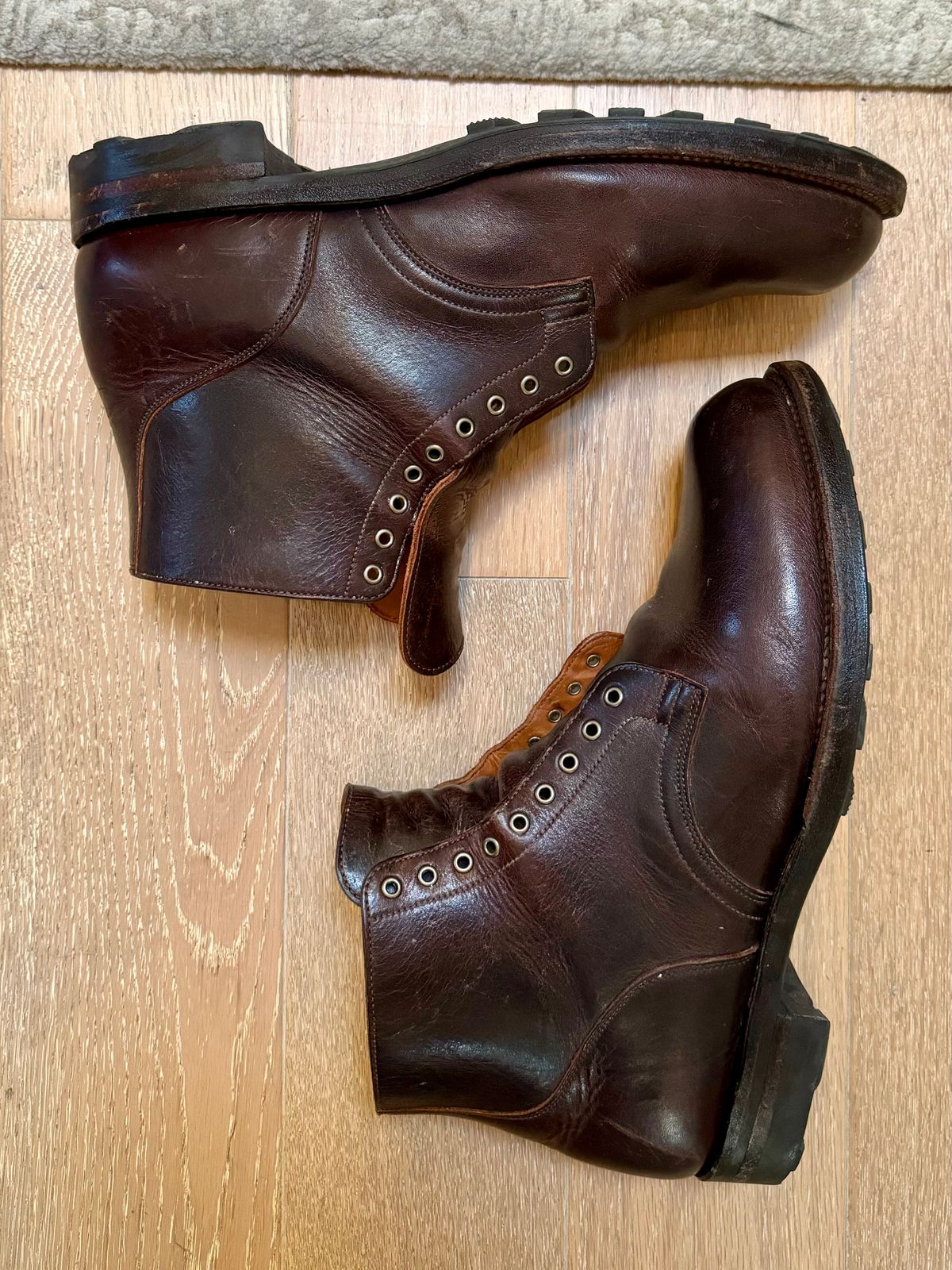 Photo by Drover_Shy on March 14, 2024 of the Viberg Service Boot in C.F. Stead Whiskey Phoenix.