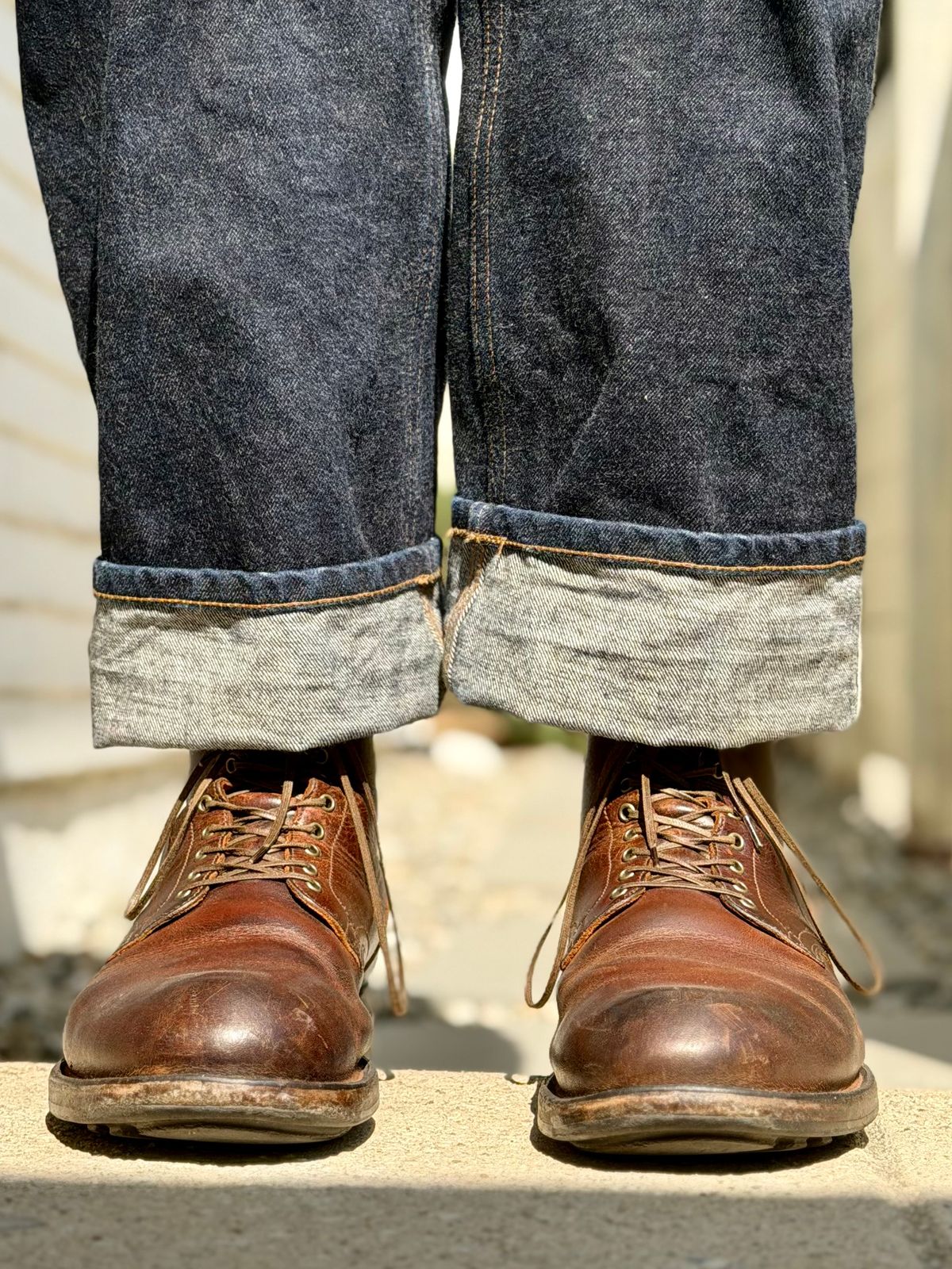 Photo by Drover_Shy on March 22, 2026 of the Viberg Service Boot in C.F. Stead Whiskey Phoenix.