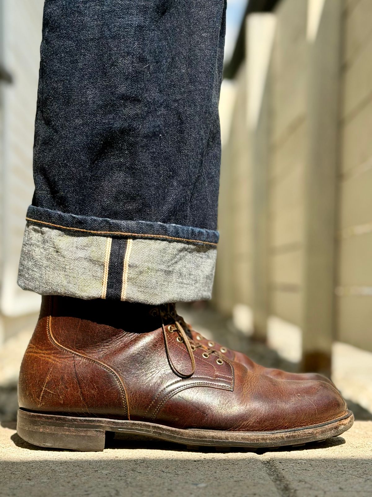 Photo by Drover_Shy on March 22, 2026 of the Viberg Service Boot in C.F. Stead Whiskey Phoenix.