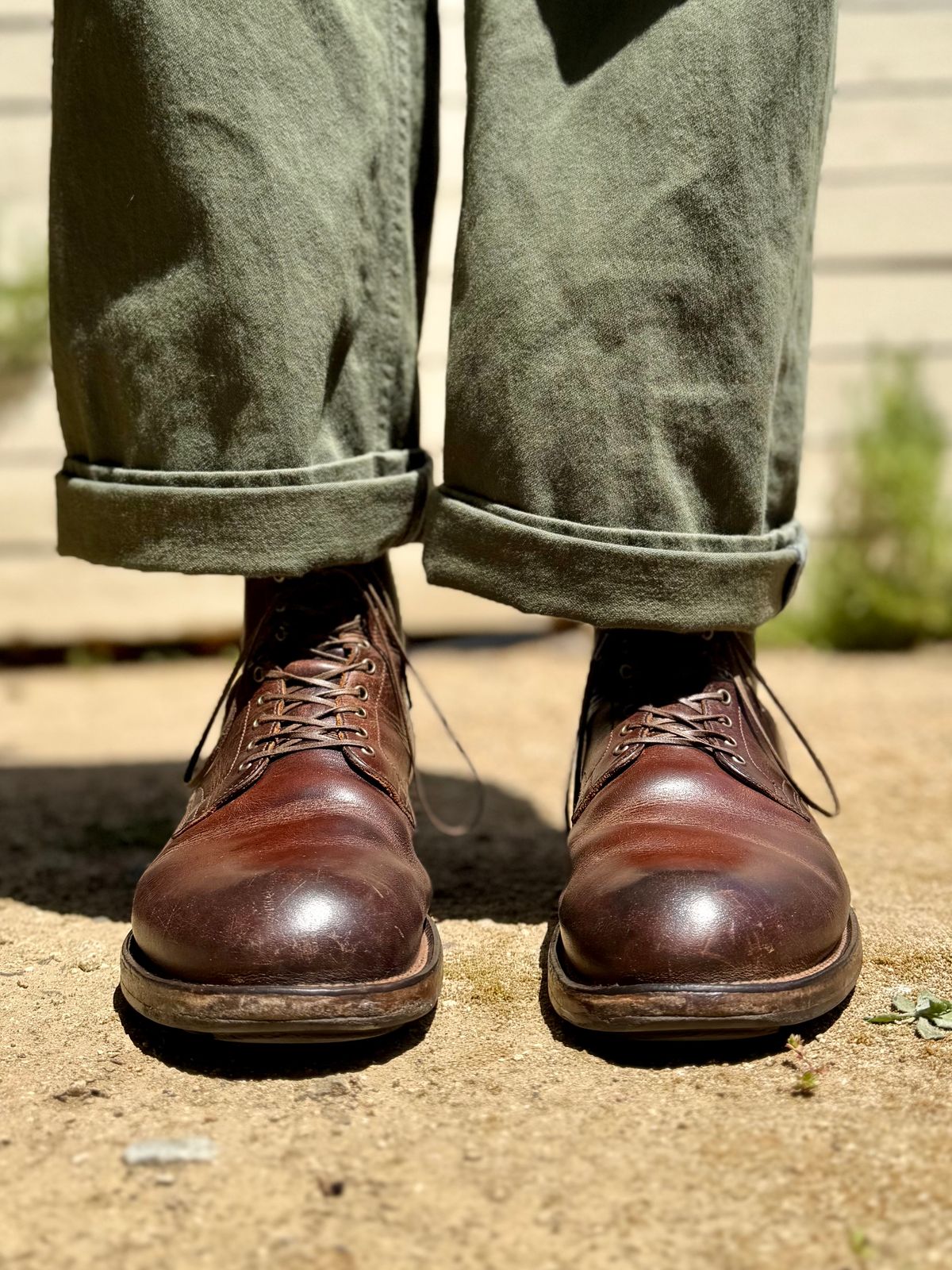 Photo by Drover_Shy on April 19, 2026 of the Viberg Service Boot in C.F. Stead Whiskey Phoenix.