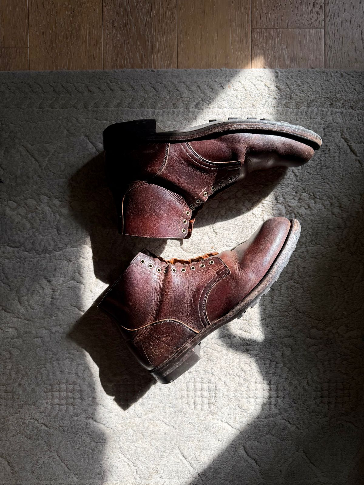 Photo by Drover_Shy on April 19, 2026 of the Viberg Service Boot in C.F. Stead Whiskey Phoenix.