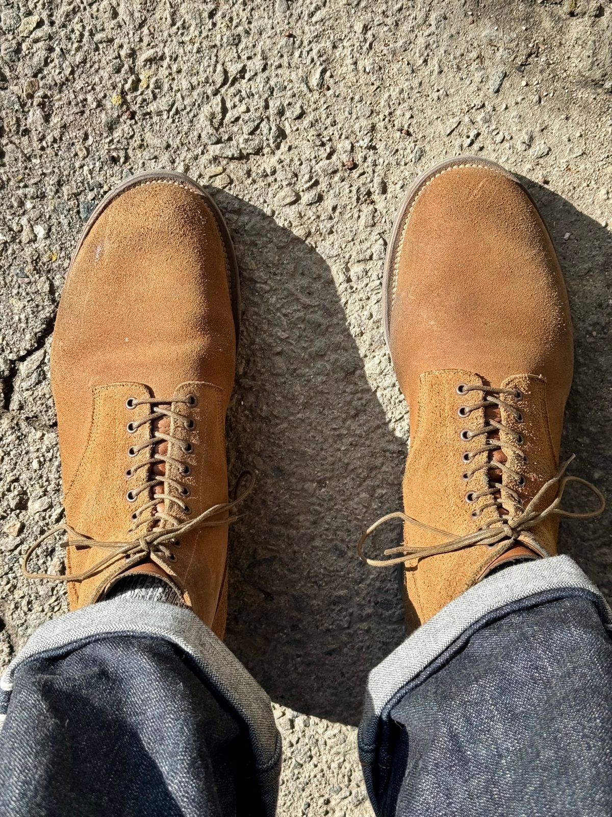 Photo by Drover_Shy on February 14, 2025 of the Viberg N1 Boot in Horween Marine Field Roughout.
